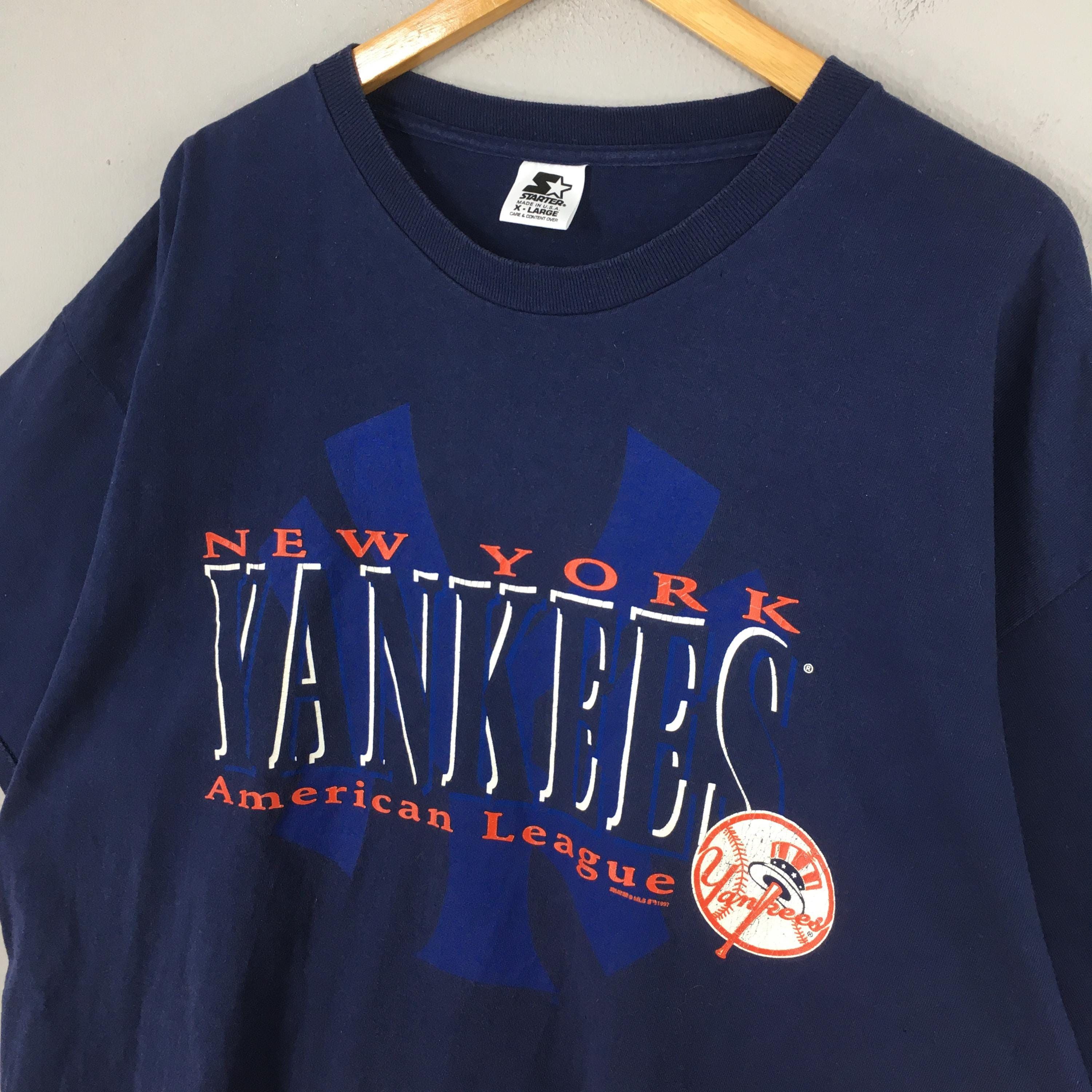 MLB Vintage 90s New York Yankees MLB Blue T shirt XLarge Size US XL / EU 56 / 4 - 3 Thumbnail