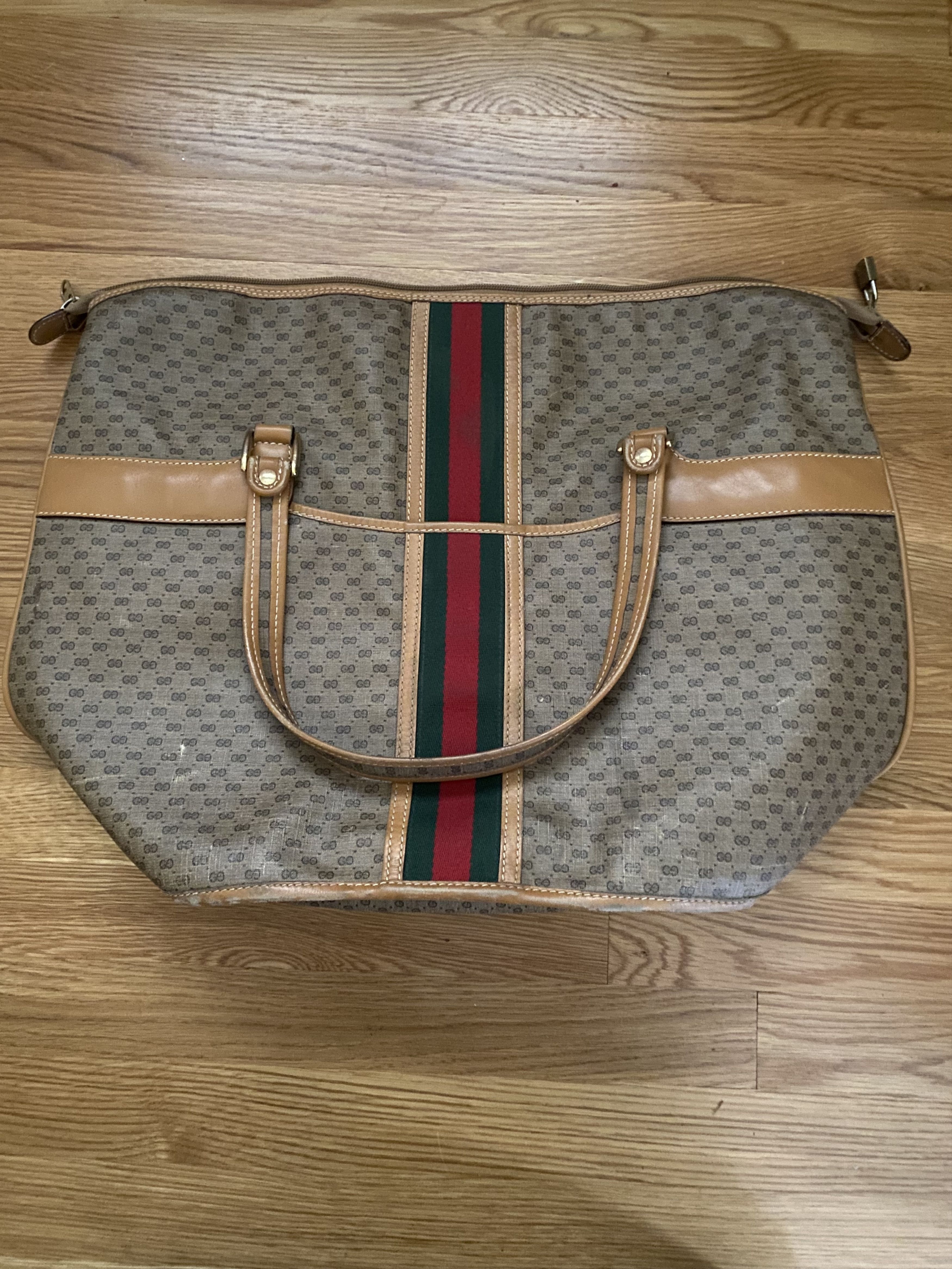 Gucci GUCCI Vintage Large Luggage/Travel Bag Double G Size ONE SIZE - 1 Thumbnail