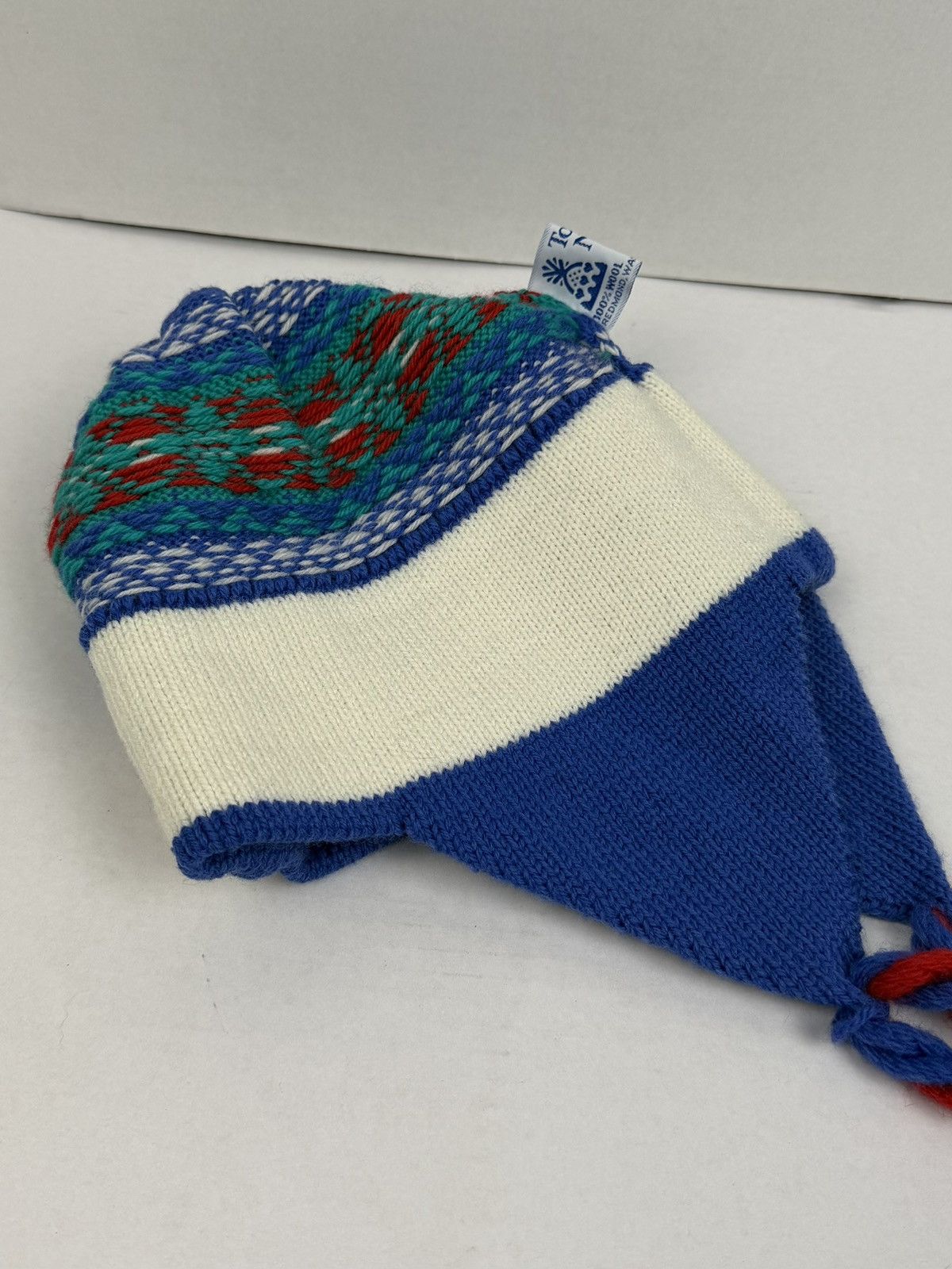 Other Vintage Top Notch Knit Ski Hat Aztec Wool Beanie Ear Flaps Size ONE SIZE - 7 Thumbnail