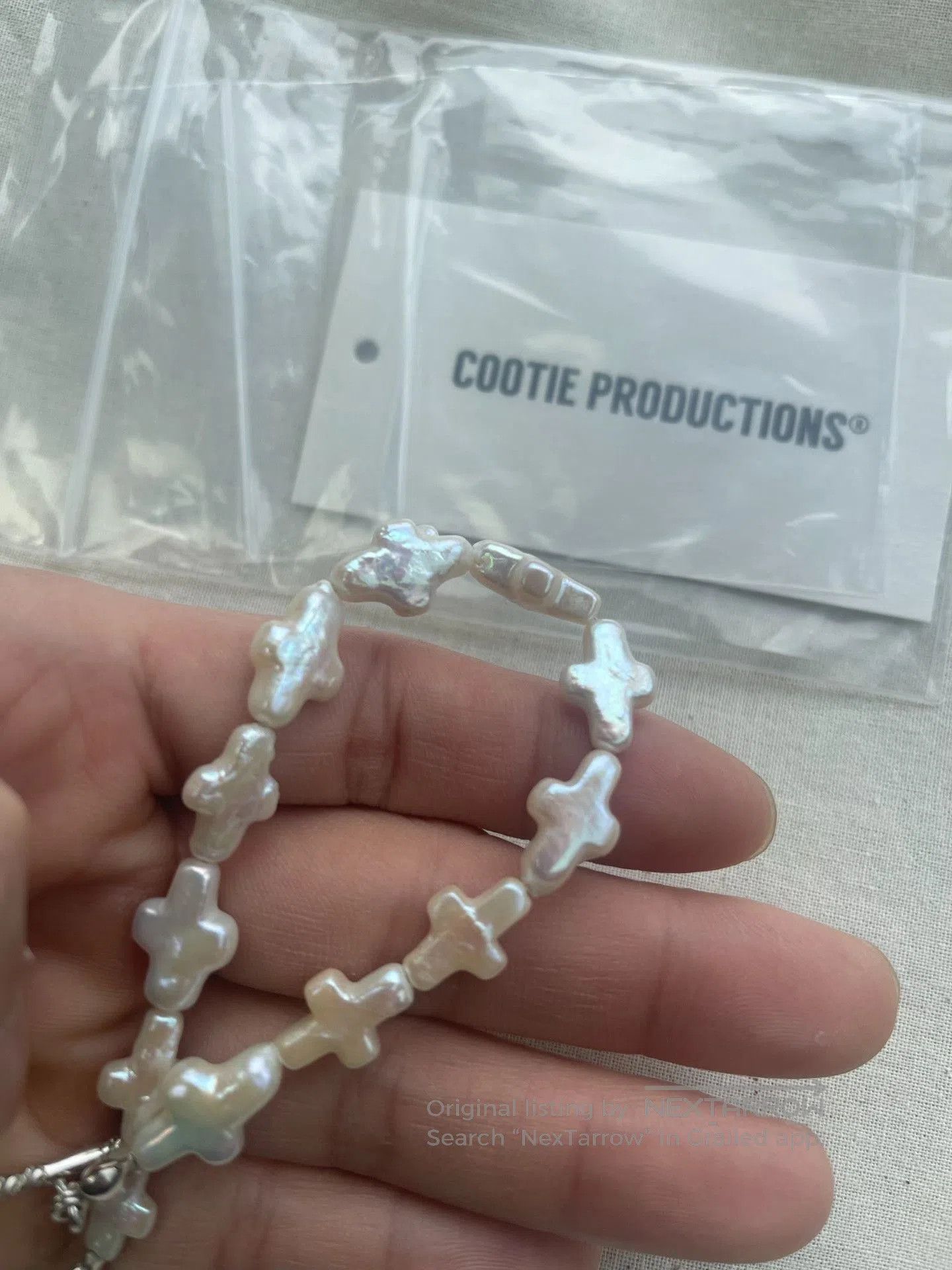 Facetasm Cootie Distortion Cross Pearl Bracelet. Size ONE SIZE - 6 Thumbnail