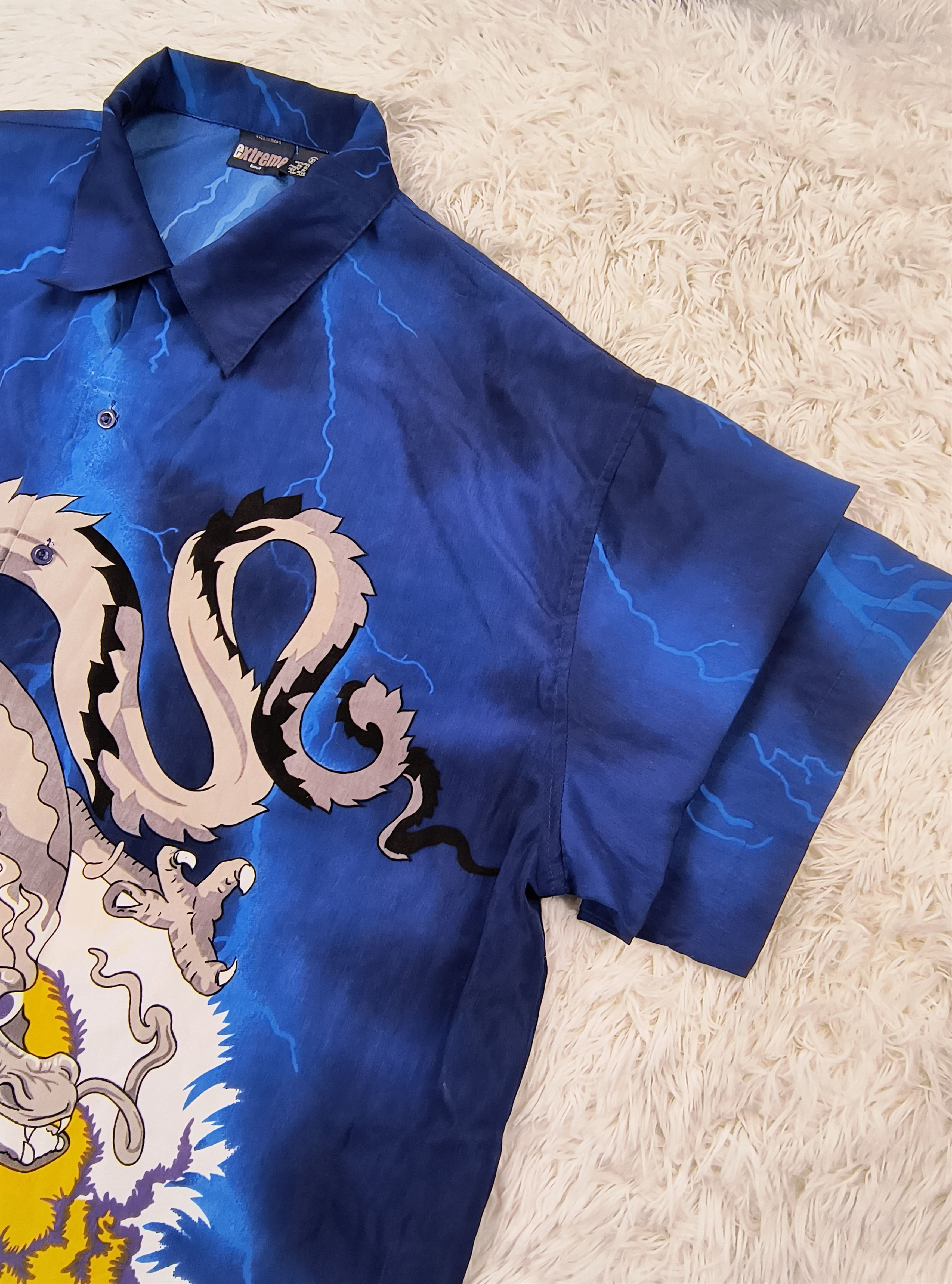 Vintage Vintage thunder dragon 90s button up shirt Size US XL / EU 56 / 4 - 4 Thumbnail