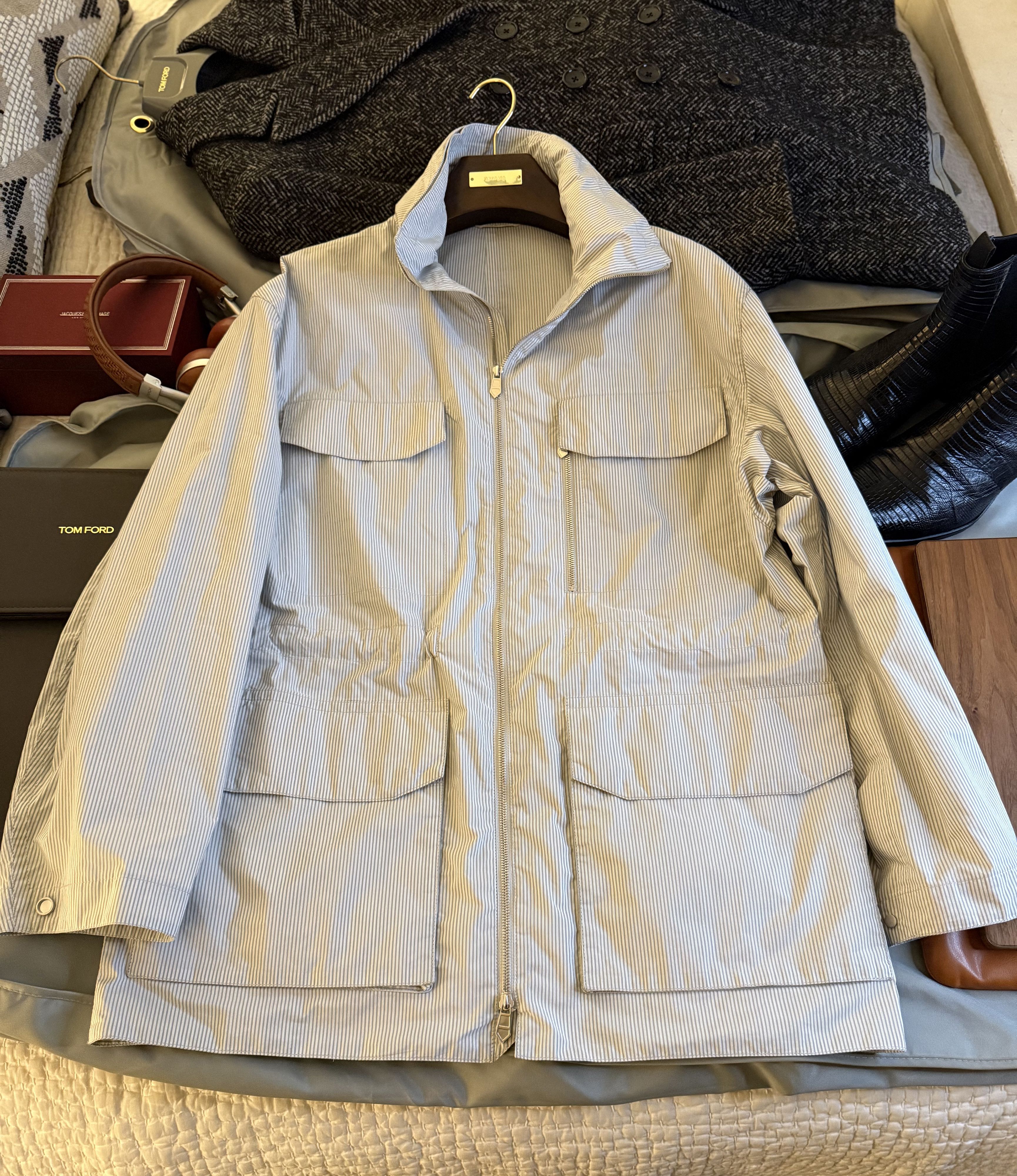 Hermes Coveted Rare New $5,900 w/tax HERMES “Rayure” Windbreaker Size US M / EU 48-50 / 2 - 9 Thumbnail
