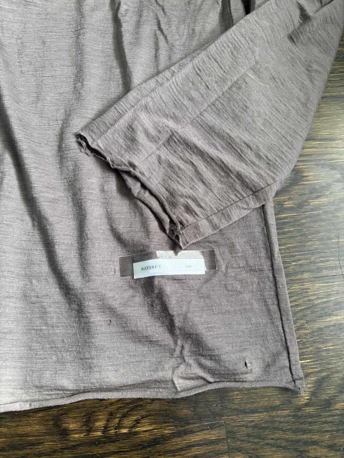 Satisfy Satisfy Cloud Merino Running Long Brown Wool Tee Shirt Size US M / EU 48-50 / 2 - 5 Thumbnail