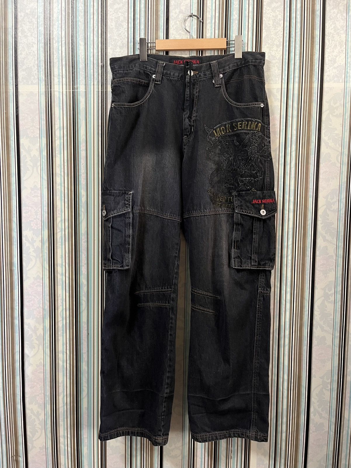 Japanese Brand 1990s JACK SERIKA craft artist baggy jeans #B2 Size US 32 / EU 48 - 1 Thumbnail
