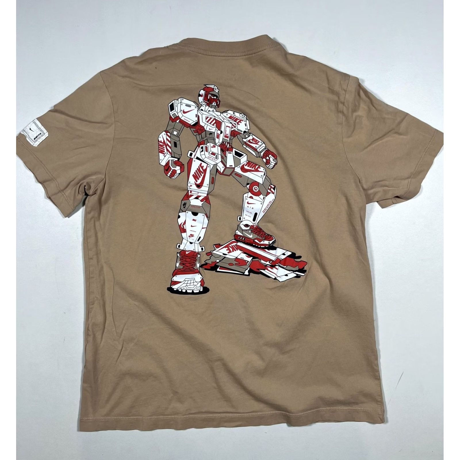 Nike Nike Shirt Mens Medium Beige The Nike Tee Graphic Back Robot Tagless Cotton Tee Size US M / EU 48-50 / 2 - 2 Thumbnail