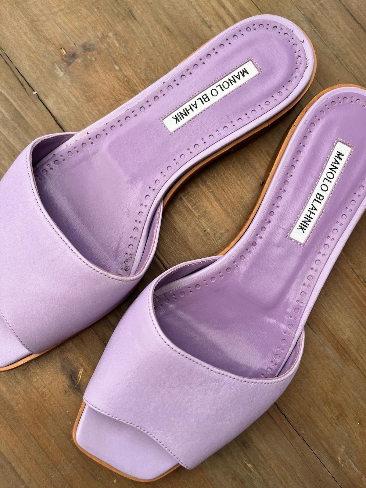 Manolo Blahnik Manolo Blahnik Leather mules Size US 9 / IT 39 - 3 Thumbnail
