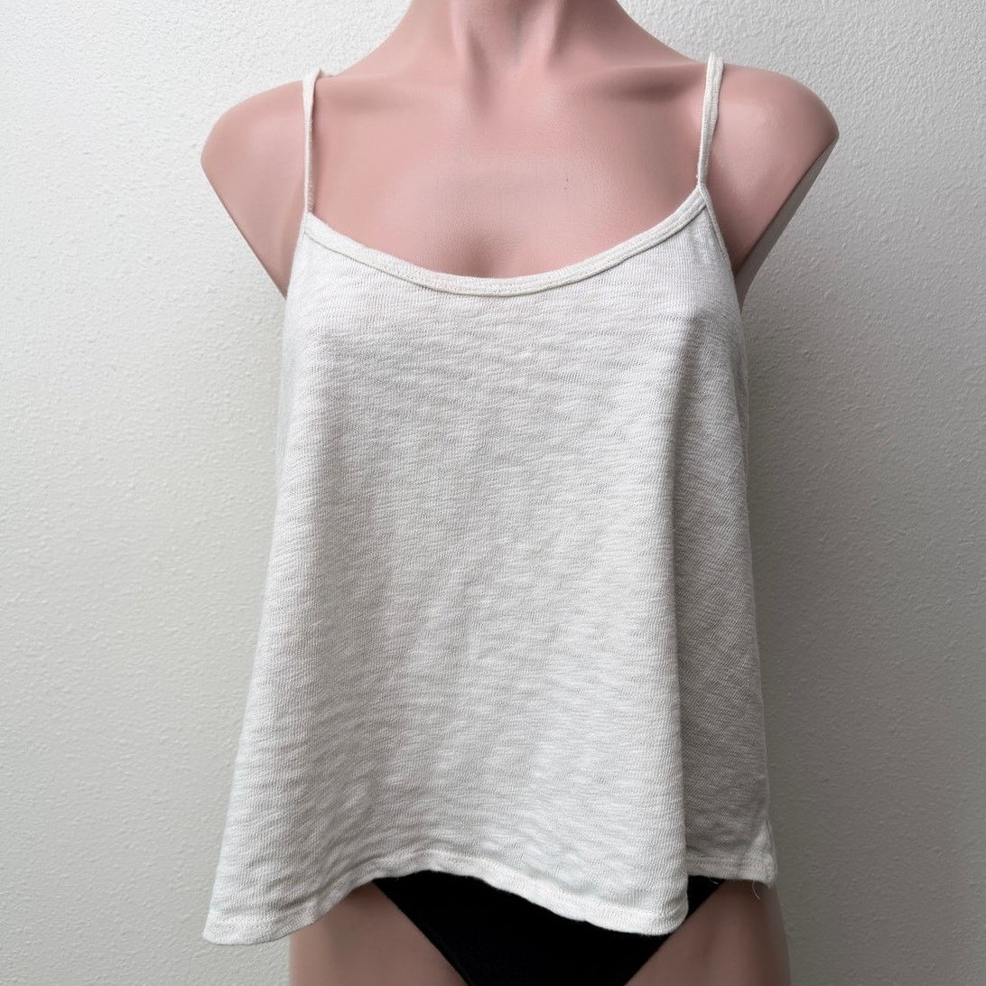 Other LNA Cream Cotton Spaghetti Strap Crop Top Womens L Size L / US 10 / IT 46 - 1 Thumbnail