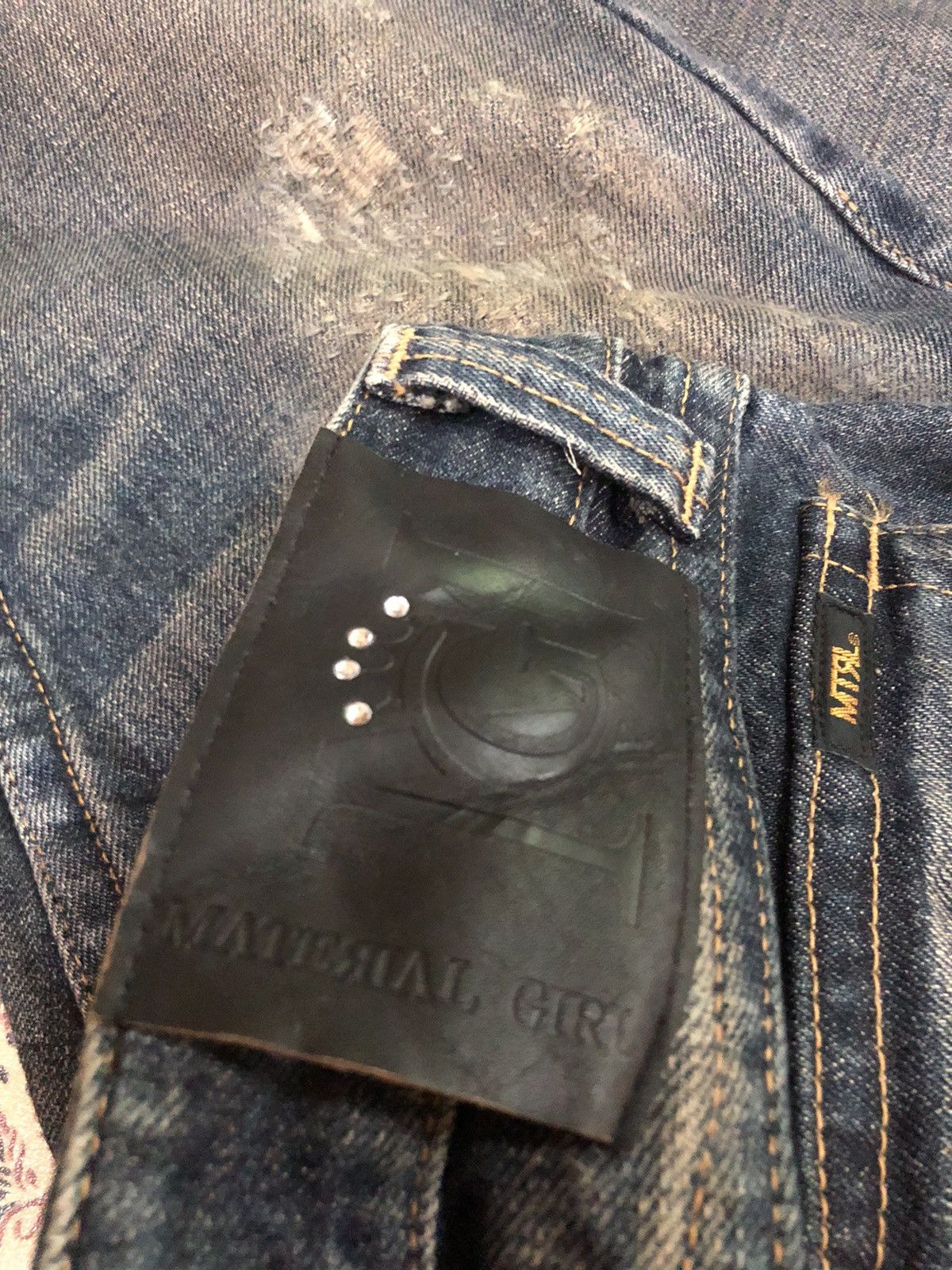 Japanese Brand Material girl Flare Denim Pants Size 30" / US 8 / IT 44 - 3 Thumbnail