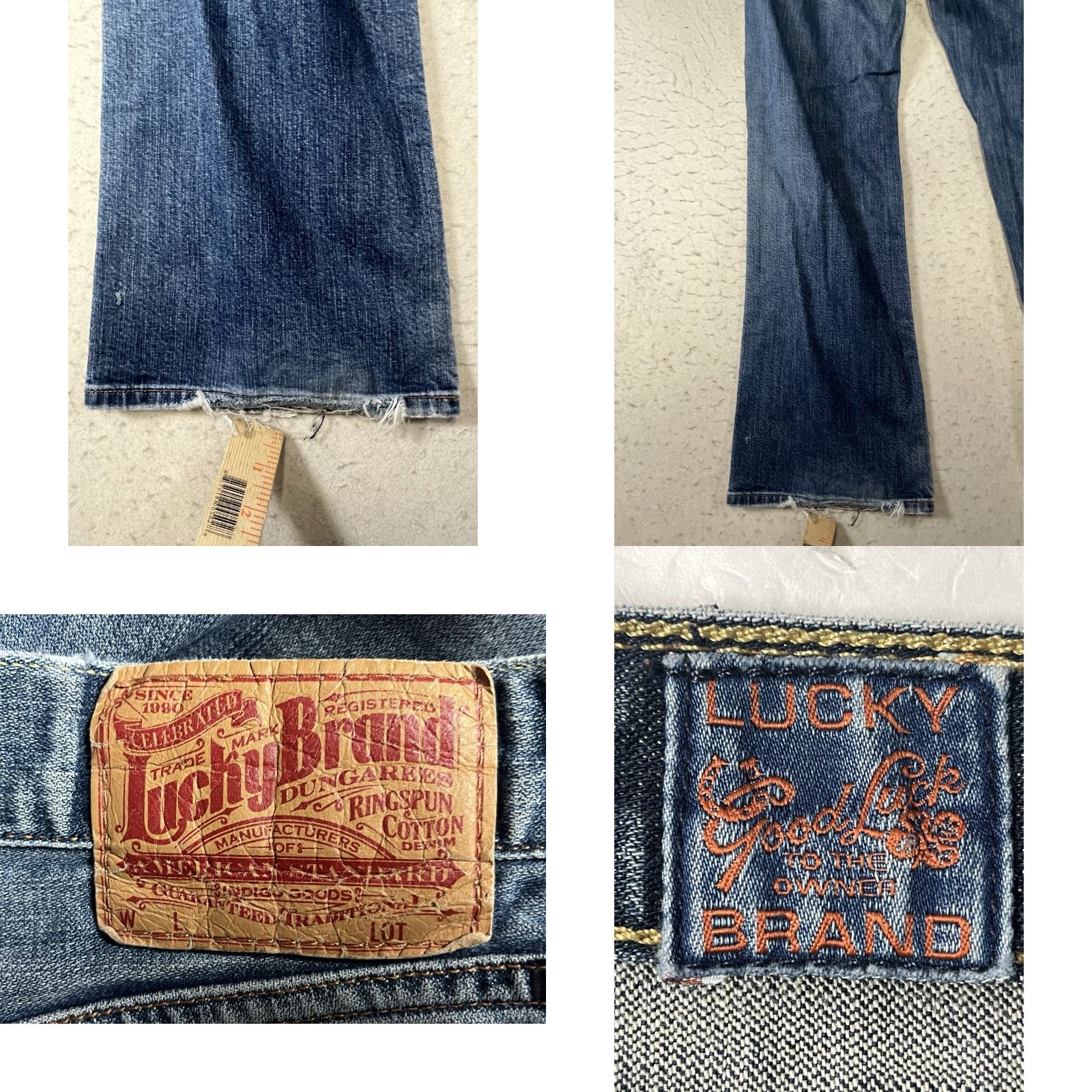 Lucky Brand Lucky Brand Jeans Men's Blue Denim Straight 34x32 Stretch 5-Pocket Distressed N/A Size US 34 / EU 50 - 8 Thumbnail