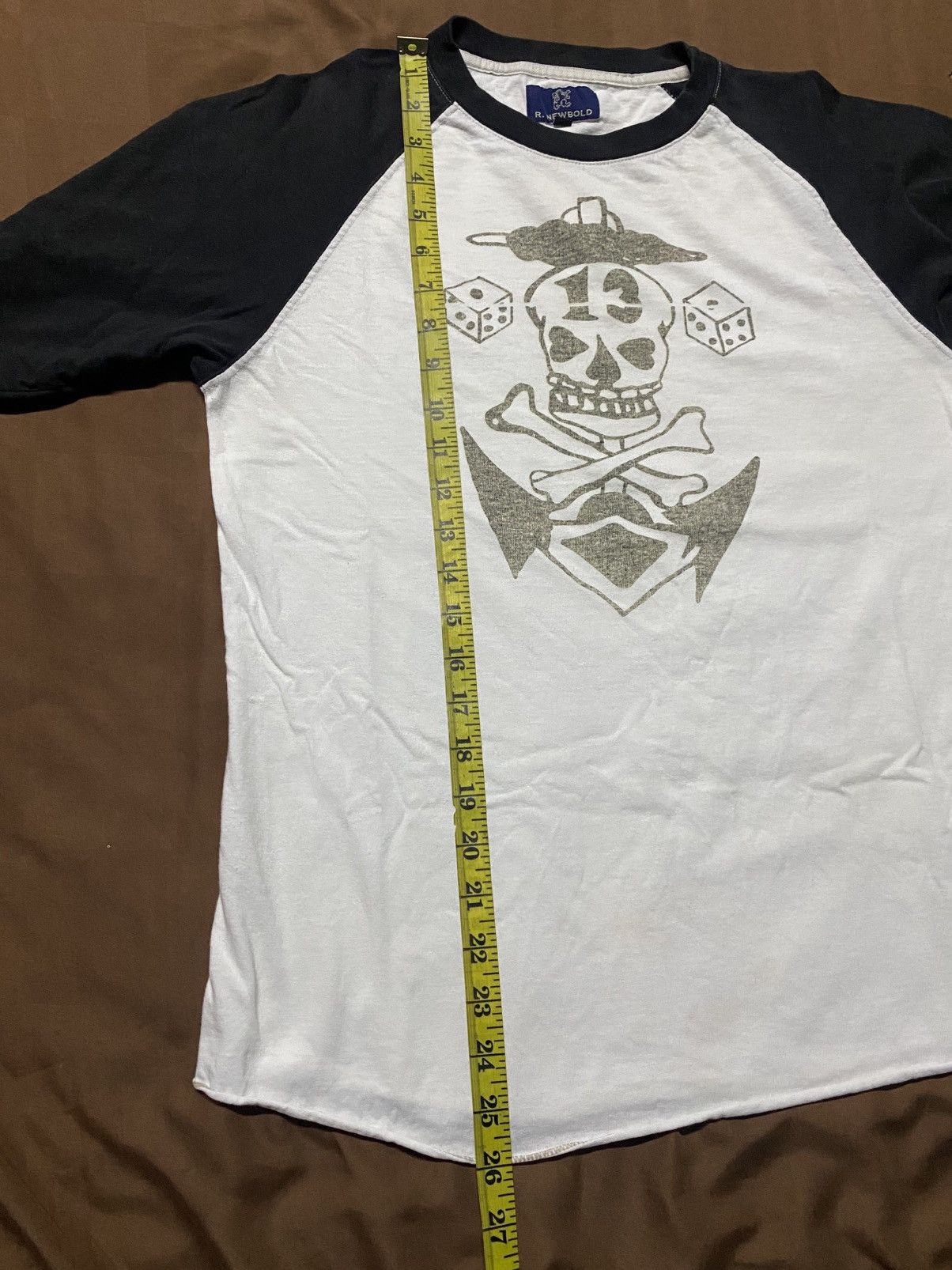 R.Newbold R.Newbold Raglan 3 Quarter Skull Tee Size US S / EU 44-46 / 1 - 7 Thumbnail