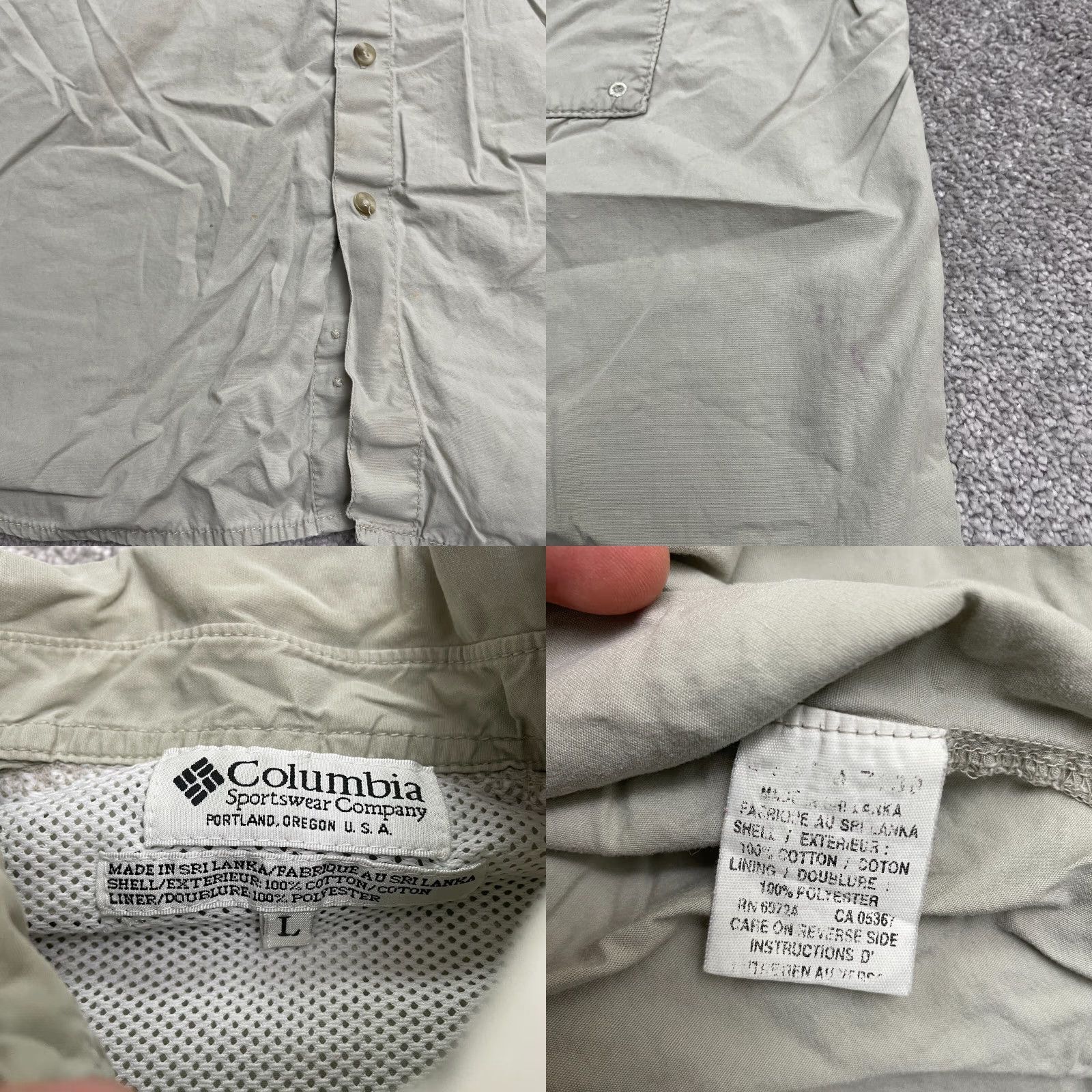 Vintage Columbia Bahama Shirt Men L Gray Short Sleeve Button-Down Casual Top Fishing Outdoor Classic Shirt Mens Size US L / EU 52-54 / 3 - 8 Thumbnail