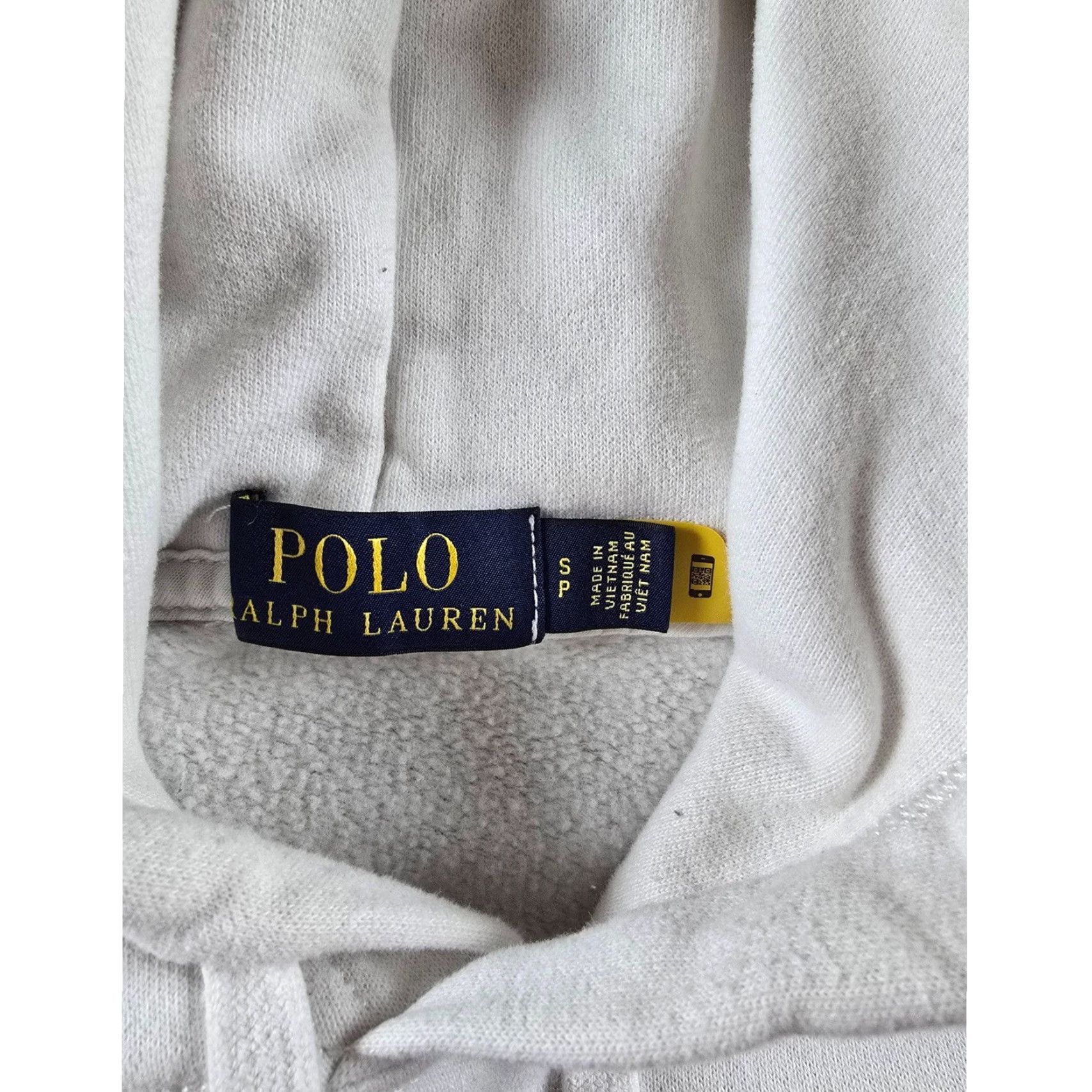 Polo Ralph Lauren Polo Ralph Lauren Hoodie Mens S White Striped Logo Fleece Pullover with Hood Embroidered Pockets Graphic Print Sweatshirt Size US S / EU 44-46 / 1 - 2 Thumbnail