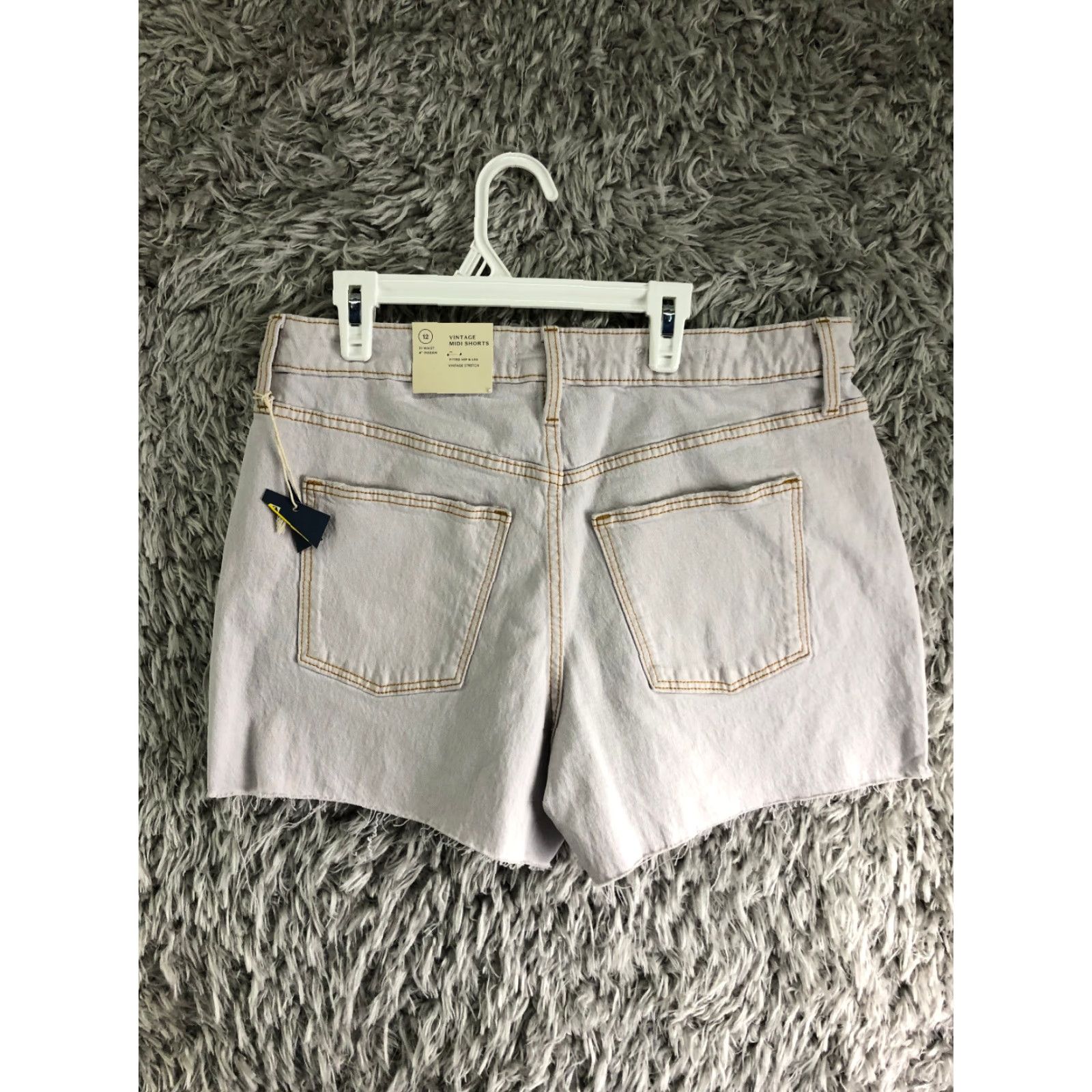 Vintage Universal Thread Vintage Midi Shorts Womens Size 12 White Denim Jean Shorts Size 34" / US 12 / IT 48 - 4 Thumbnail
