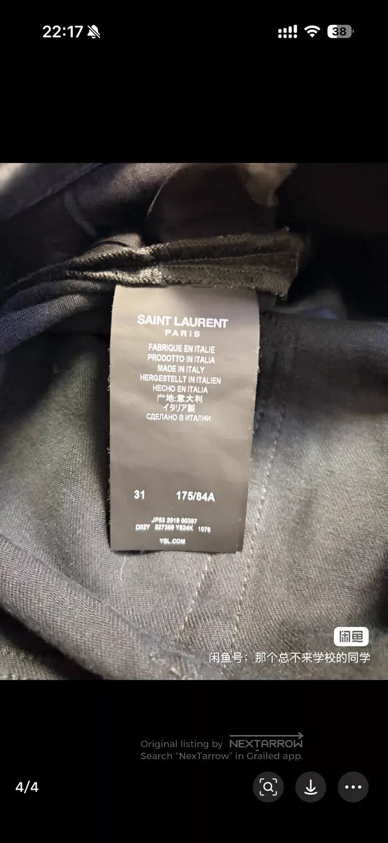 Saint Laurent Paris #REF! Size US 31 - 4 Thumbnail