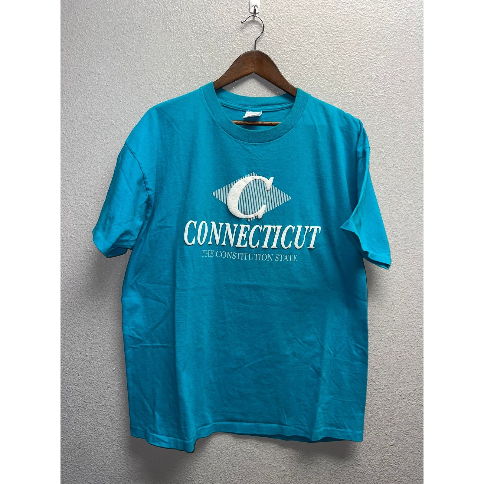 Delta Vintage Connecticut Shirt The Constitution State Teal 90s XL Size US XL / EU 56 / 4 - 1 Thumbnail