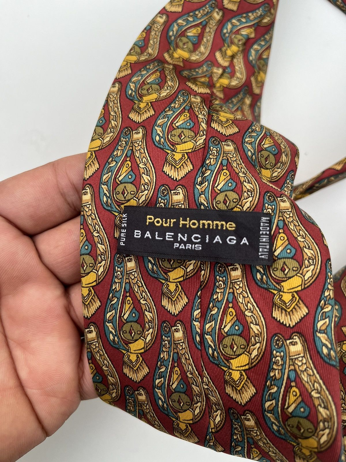 Balenciaga Vintage balenciaga silk tie Size ONE SIZE - 4 Thumbnail
