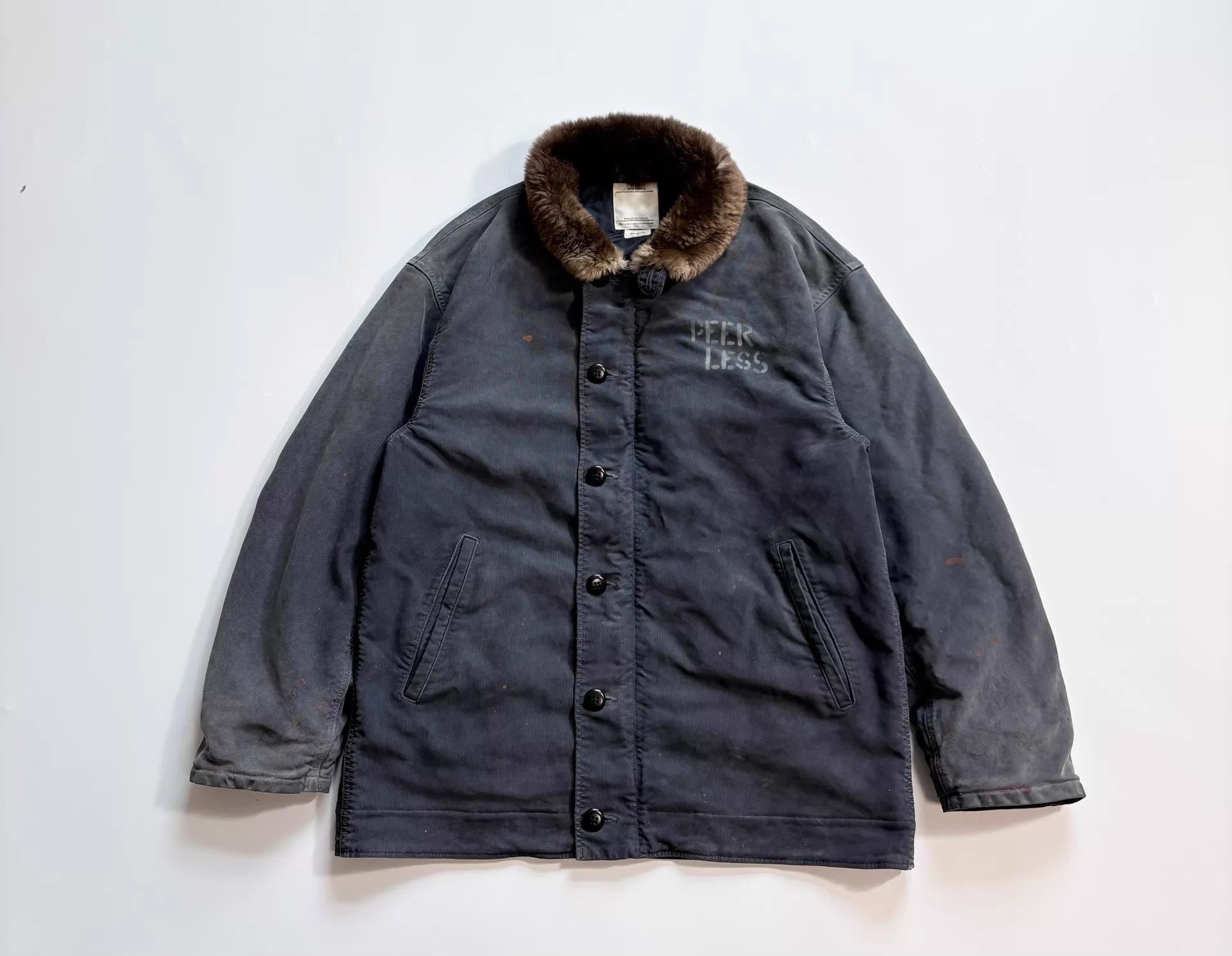 Visvim VISVIM CHIEF DECKHAND COAT Distressed Fur Collar Size US S / EU 44-46 / 1 - 1 Thumbnail