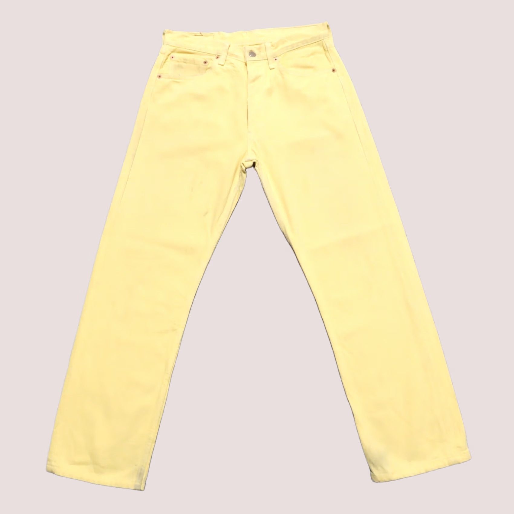 Levi's Vintage Levi's 501 Denim Jeans Made in USA Size 30 Yellow Mens Jeans Size US 30 / EU 46 - 1 Thumbnail