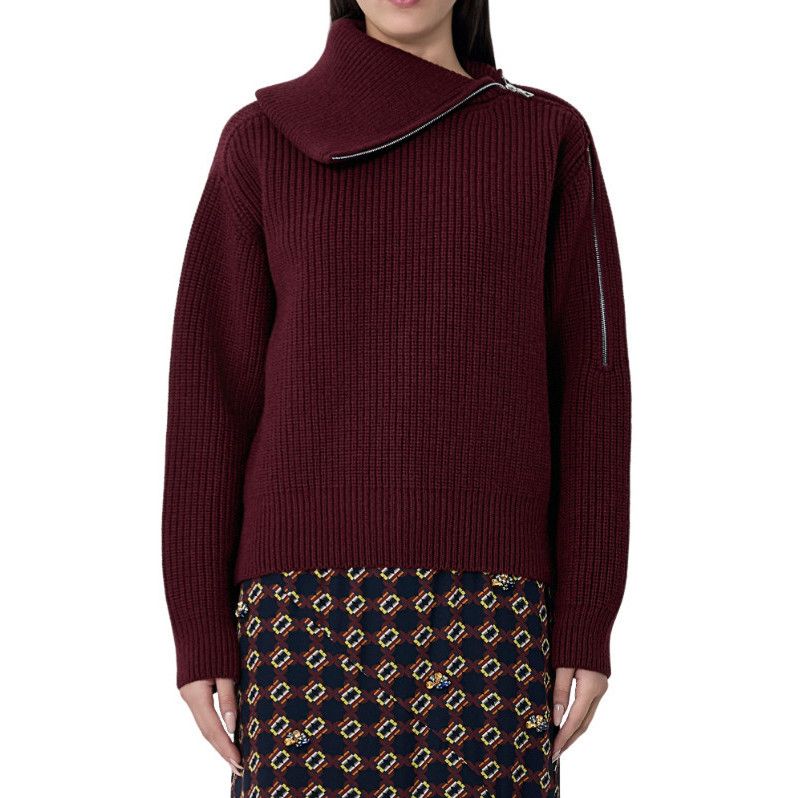 Dries Van Noten Dries Van Noten Red Zip Wool Sweater New & Authentic (womens Size XS / US 0-2 / IT 36-38 - 1 Thumbnail