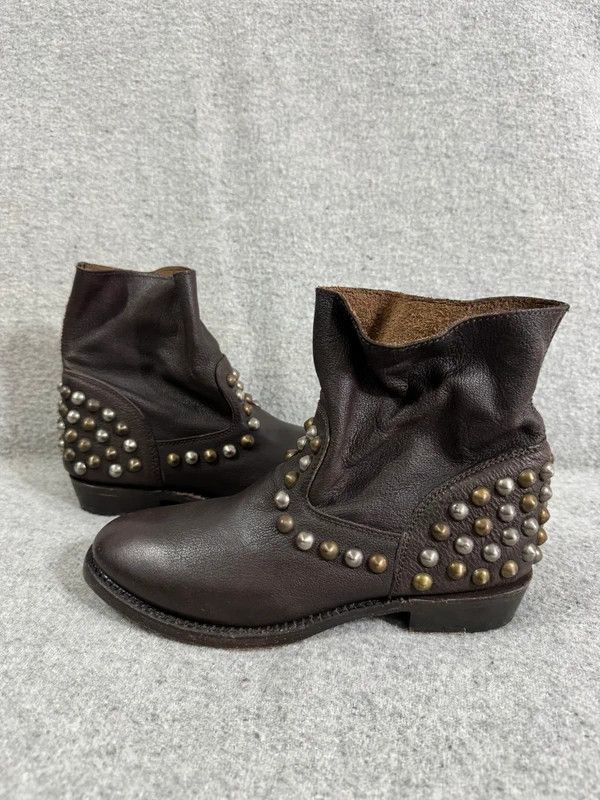 ASH ASH Venice Studded Moto Biker Boot Leather 39 1/2 handmade Size US 9.5 / IT 39.5 - 2 Thumbnail