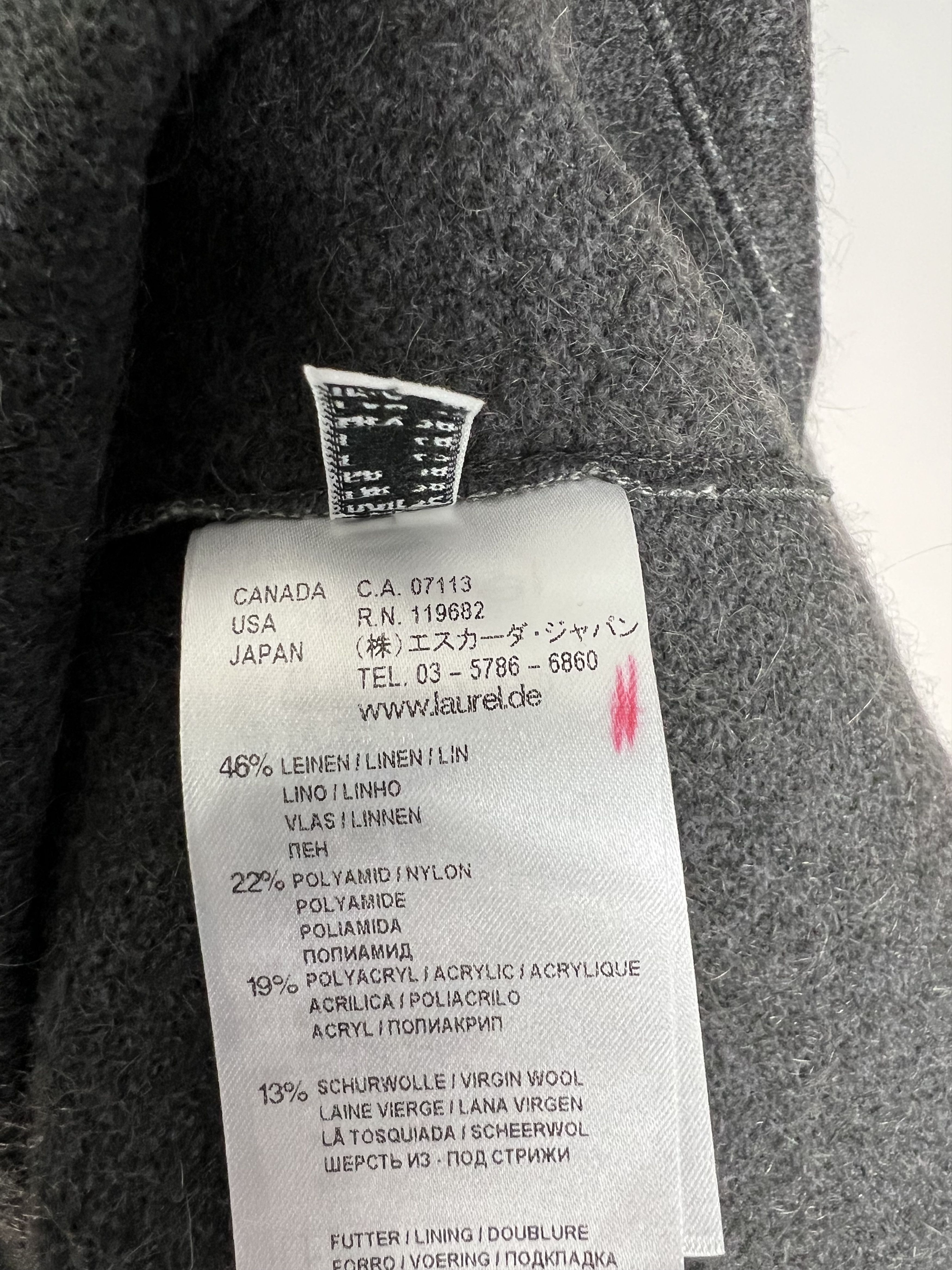 Designer Laurel Linen Virgin Wool Coat Sequins Rhinestone US6 GB10 Size M / US 6-8 / IT 42-44 - 13 Thumbnail