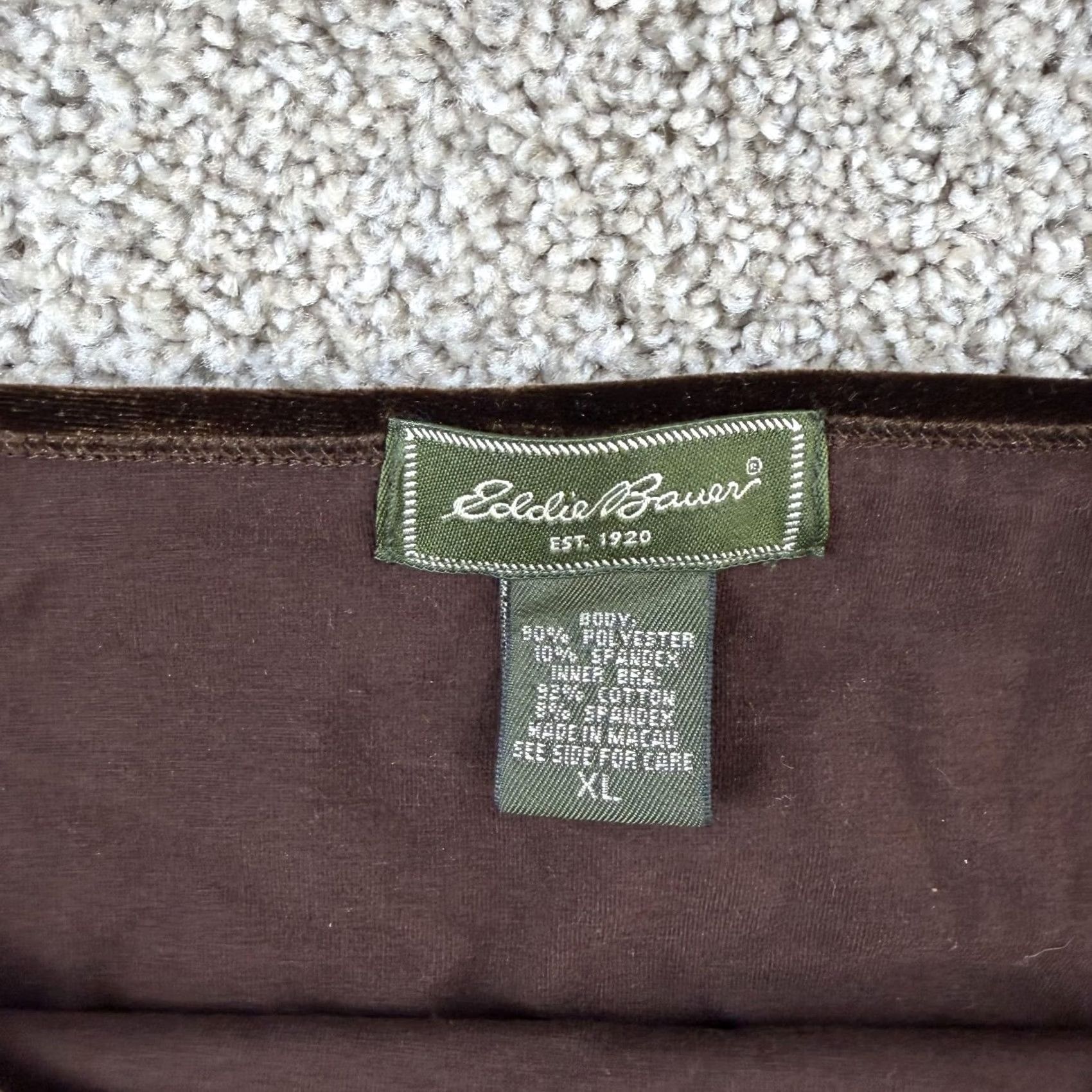 Eddie Bauer Y2K Eddie Bauer Tank Top Womens XL Brown Velvet Stretch Scoop Neck Sleeveless Size XL / US 12-14 / IT 48-50 - 2 Thumbnail
