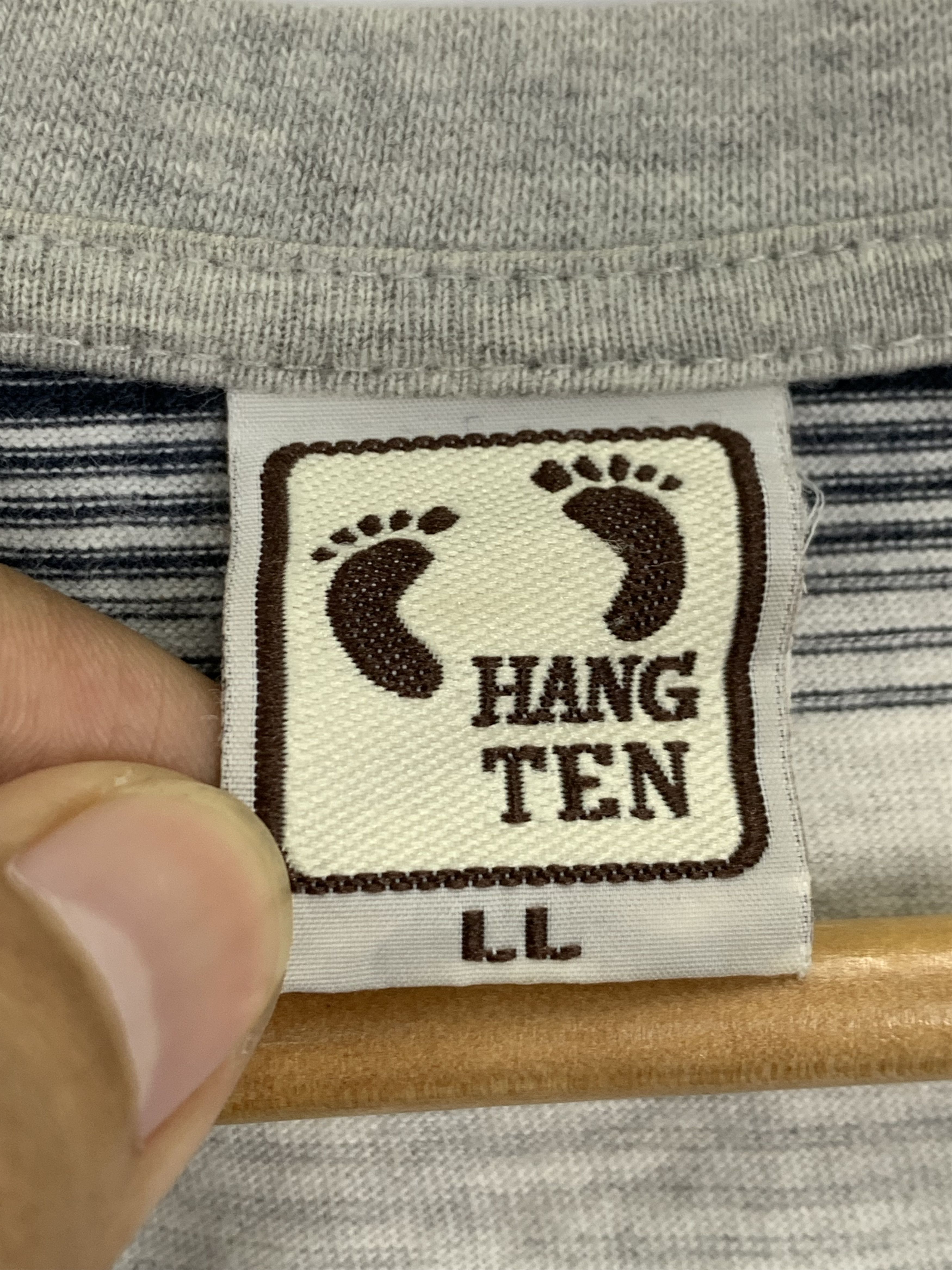 Hang Ten Vintage Hang Ten Striped Surfing Tee TA0153 Size US L / EU 52-54 / 3 - 7 Thumbnail