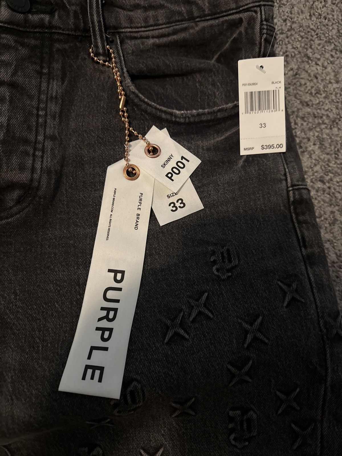 Purple BNWT Purple Monogram Denim sz 33 Size US 33 - 4 Thumbnail
