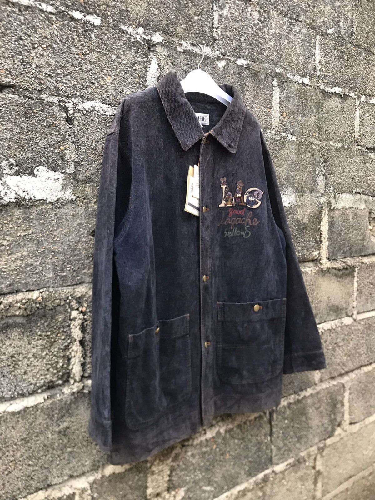 Vintage ⚡️Vintage Lagache Corduroy Indigo Chore Jacket Size US L / EU 52-54 / 3 - 2 Thumbnail