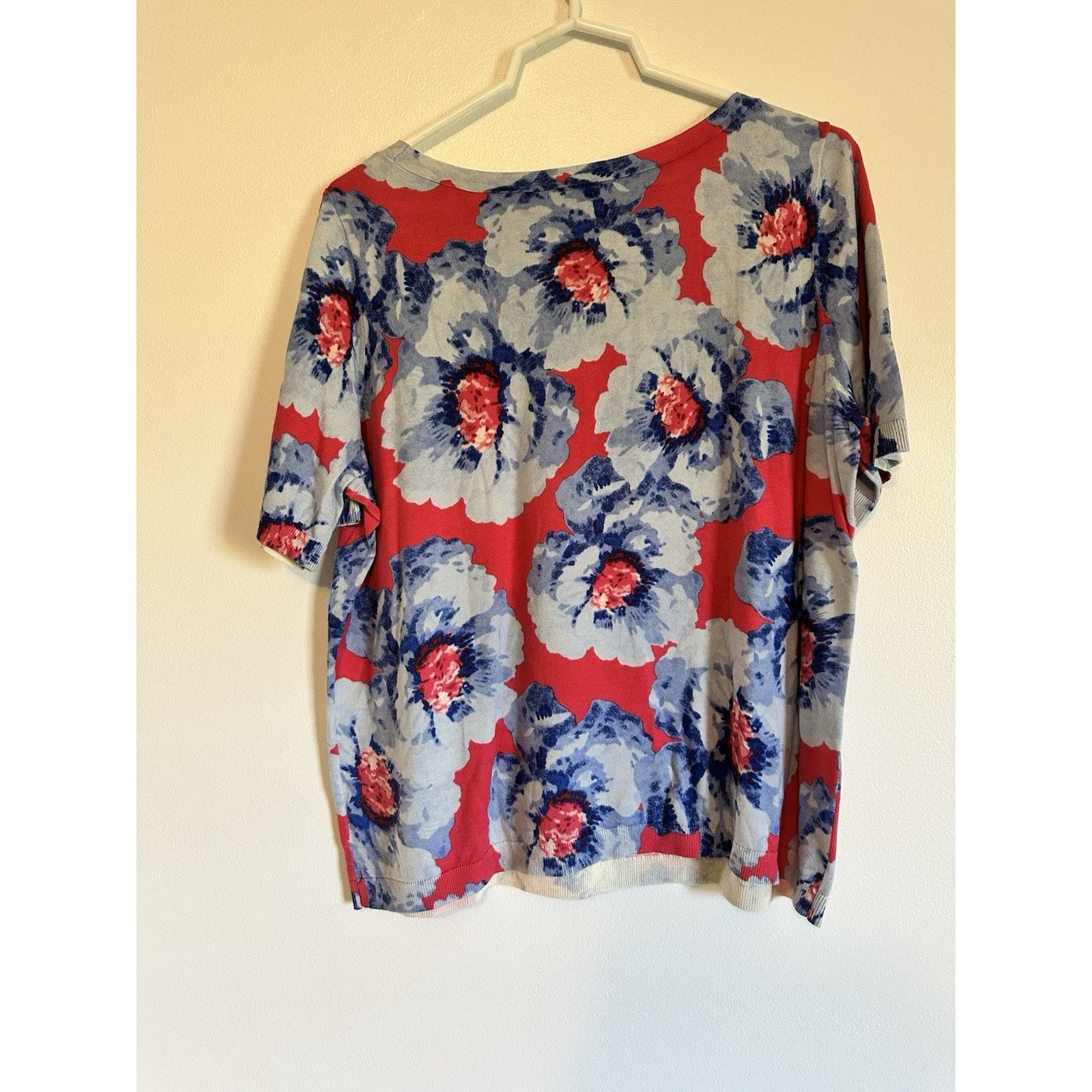 Talbots Talbots Short Sleeve Sweater Womens 2X P Bright Floral Size XXL / US 16-18 / IT 52-54 - 4 Thumbnail
