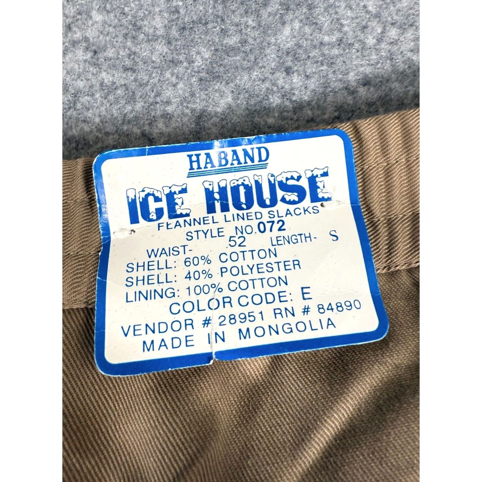Haband Haband Ice House Pants Mens 52X28 Khaki Elastic Waist Slacks NWT Cotton Polyester Flat Front Pockets Size US 36 / EU 52 - 6 Thumbnail