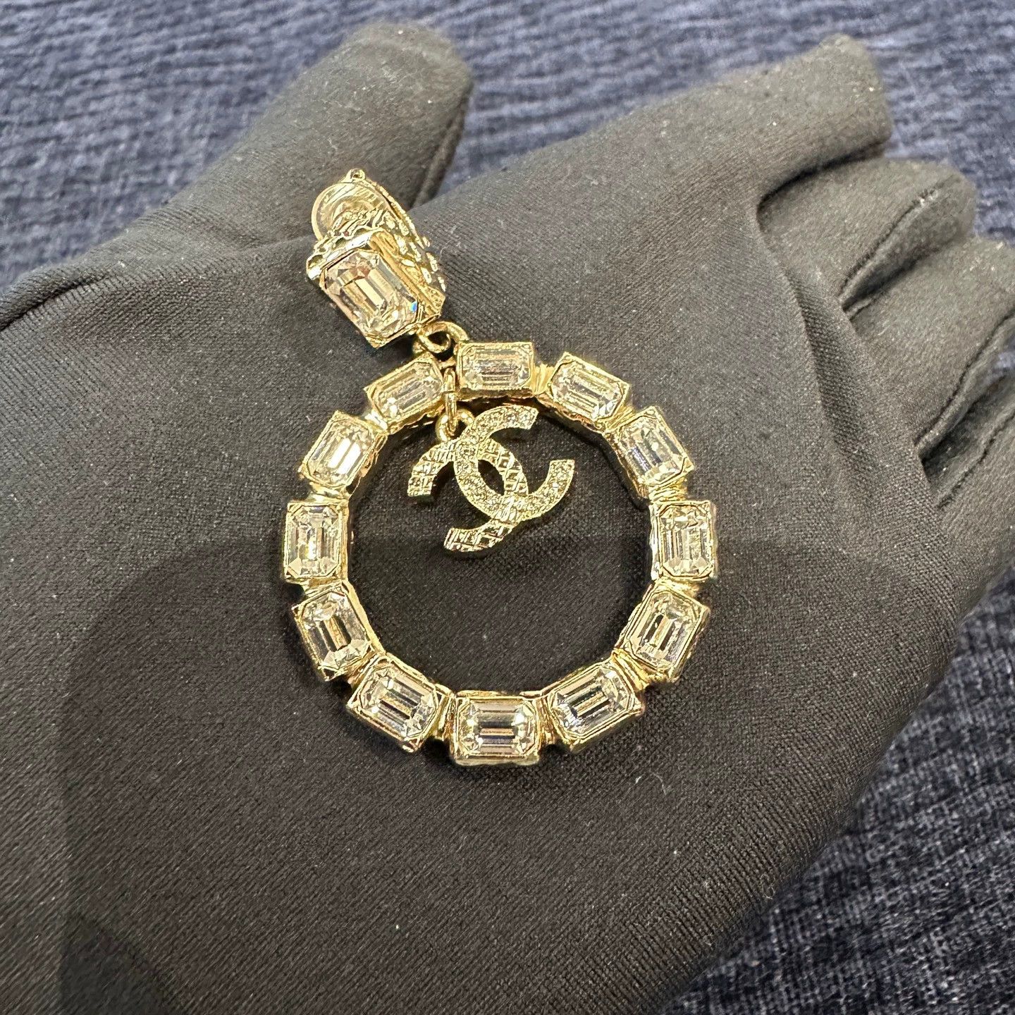 Chanel Chanel May322 23 New Square Crystal Double C Earrings Size ONE SIZE - 2 Thumbnail
