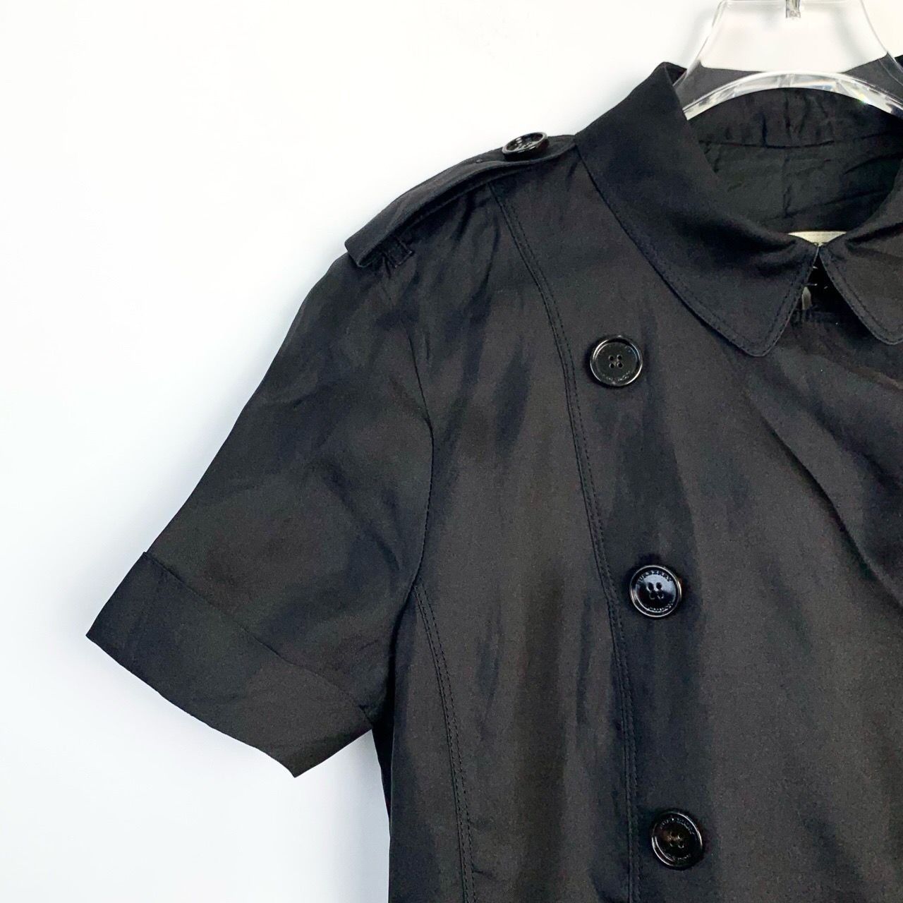 Burberry Burberry Double-Breasted Trench Coat-Style Black Short-Sleev Size S / US 4 / IT 40 - 6 Thumbnail