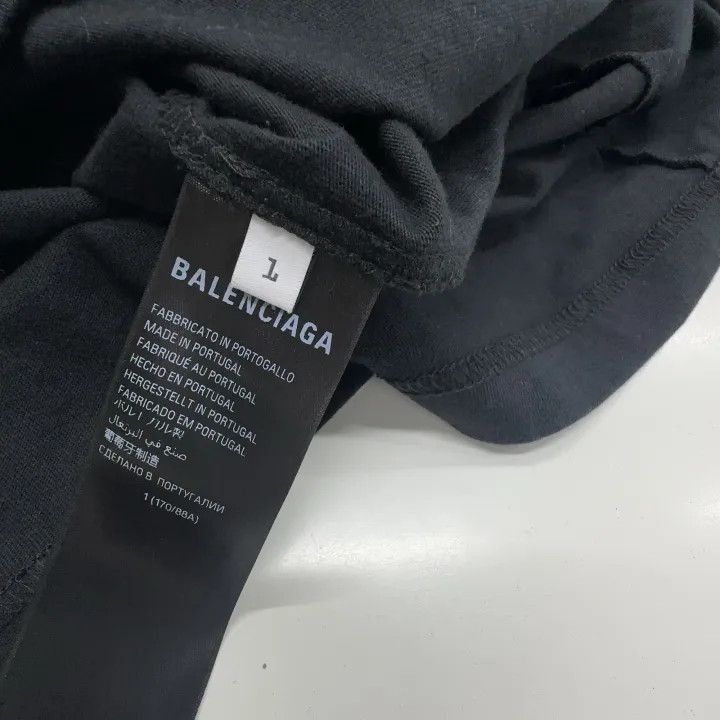 Balenciaga Balenciaga Balenciaga SS23 Black Oversized Half Sleeve TSh Size US M / EU 48-50 / 2 - 4 Thumbnail