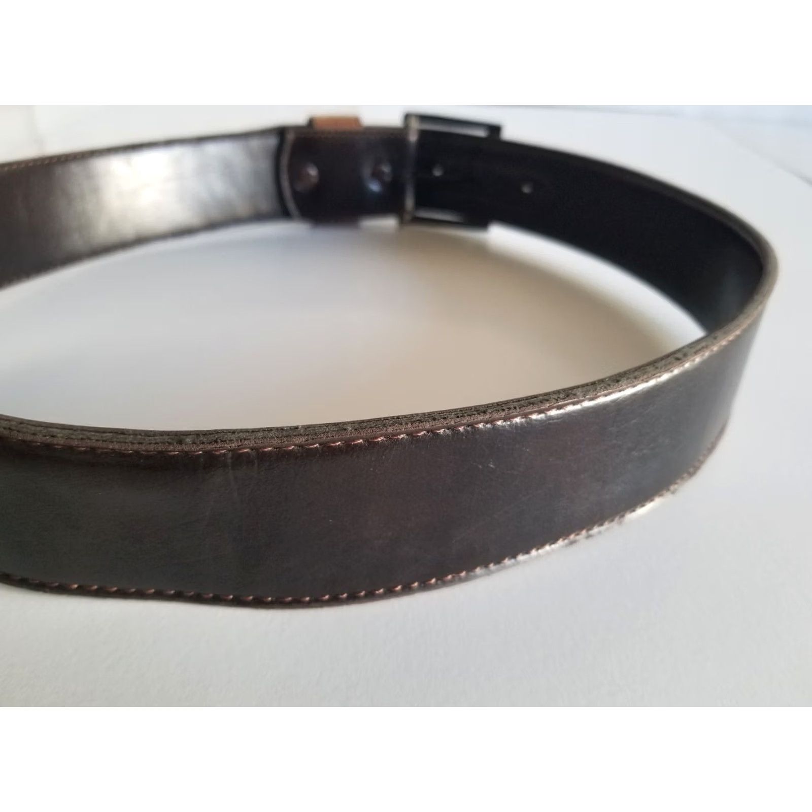 Vintage Tex Tan Belt Men's Size 34 Brown Leather Gold Size 34 - 7 Thumbnail