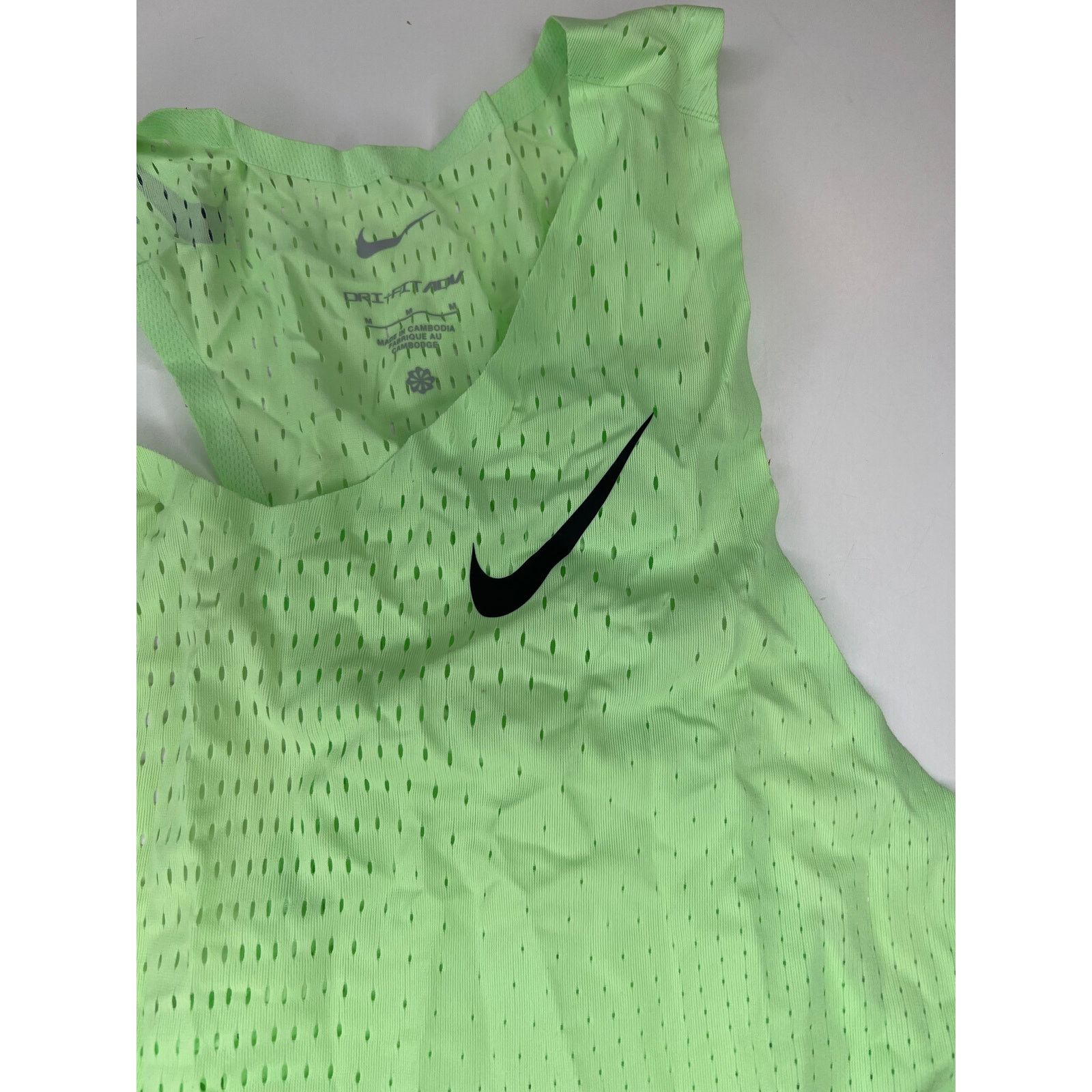 Nike Nike Dri-Fit Track Tank Singlet Light Green Size US M / EU 48-50 / 2 - 3 Thumbnail