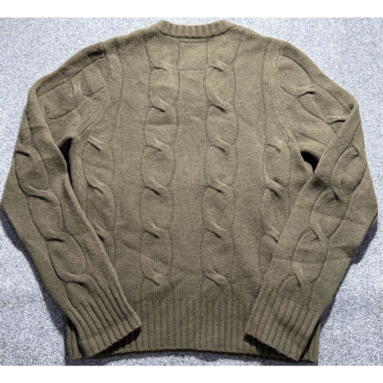 Vintage VINTAGE Ruehl No. 925 Cashmere And Lambs Wool Men’s V-Neck Sweater L Green Mens Pullover 90s? Size US L / EU 52-54 / 3 - 2 Thumbnail
