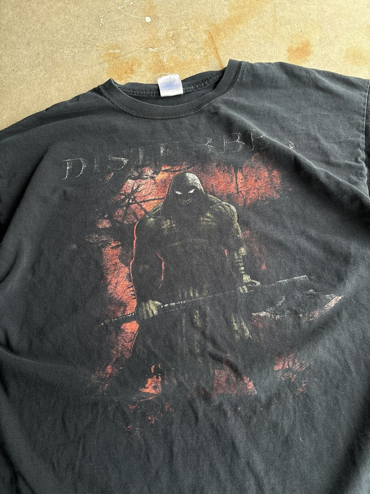 Band Tees Vintage Faded Disturbed Dark Grunge Boxy Band Tee Size US XL / EU 56 / 4 - 3 Thumbnail