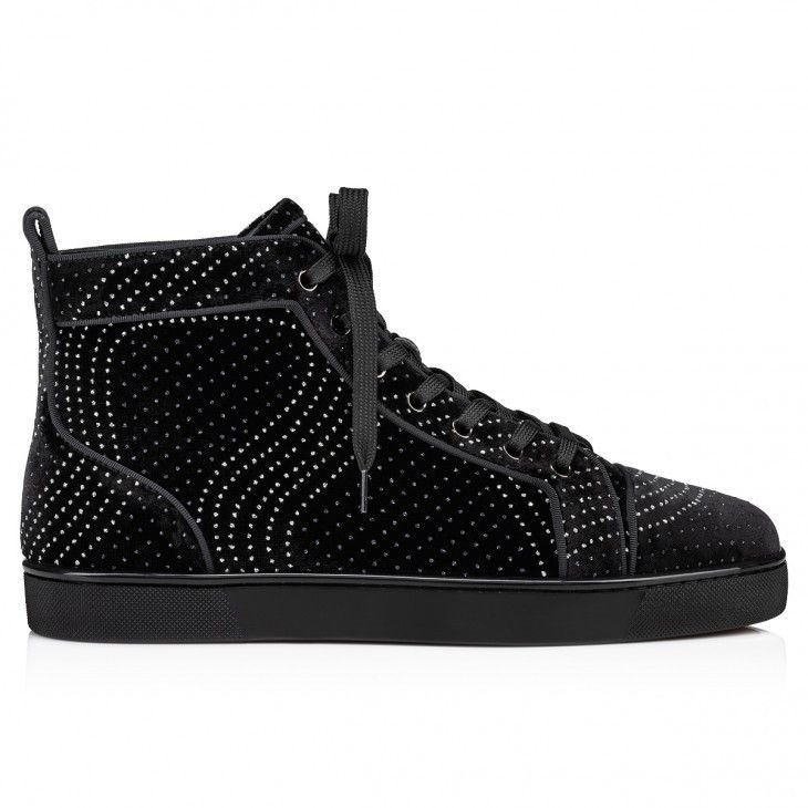 Christian Louboutin o1s1wg110125 Louis Orlato High-Top Sneakers in Black Size US 9 / EU 42 - 3 Thumbnail