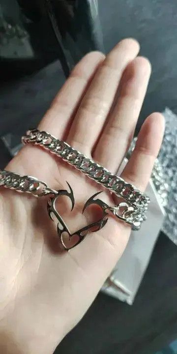 Other Yoshimi x Reiko Hollow Flame Love Heart Pendant Necklace Size ONE SIZE - 8 Thumbnail