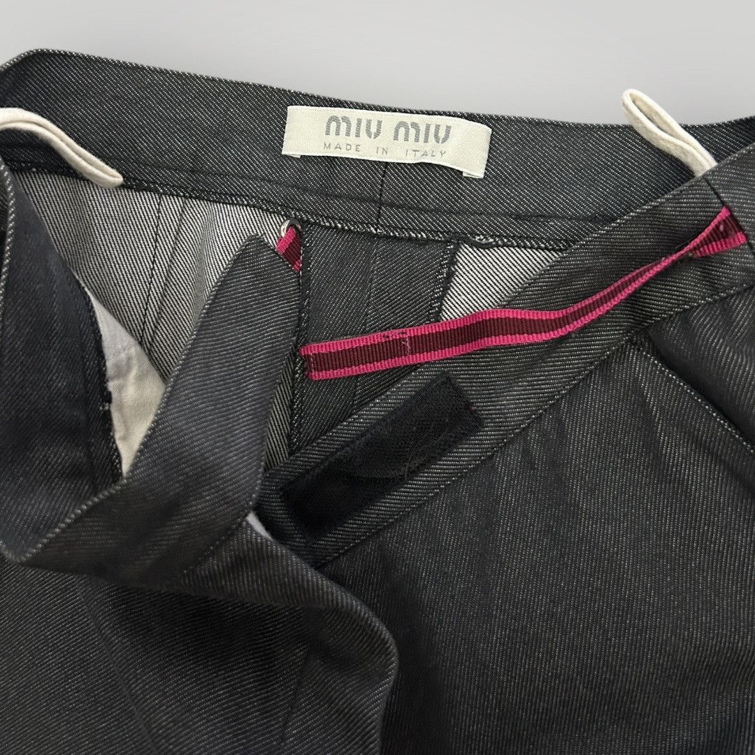 Miu Miu Miu Miu Early 2000s Cotton Tailored Slim Flare Size 26" / US 2 / IT 38 - 2 Thumbnail