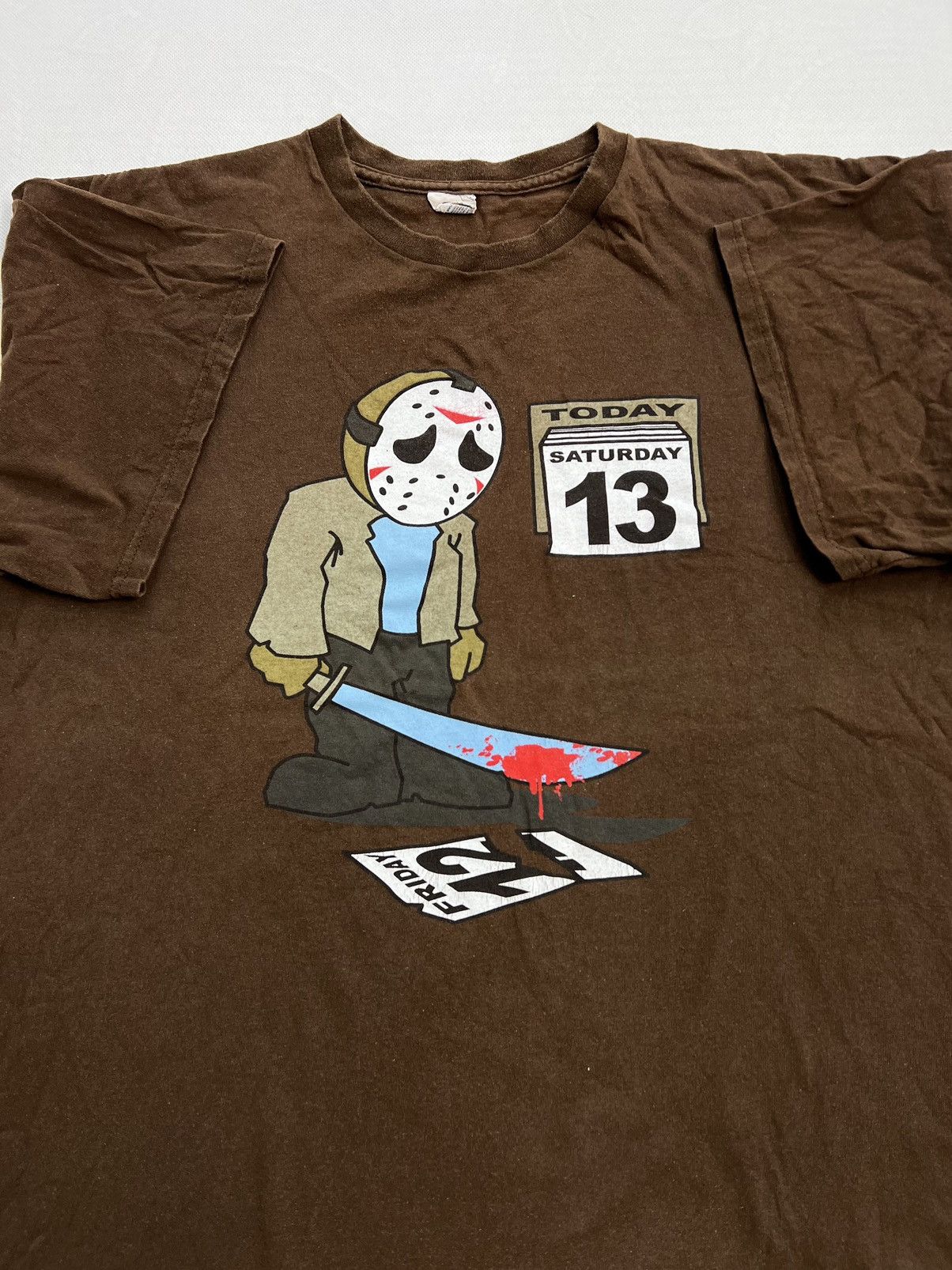 Vintage Vintage Friday The 13th Tshirt Jason Voorhees 90’s brown | Grailed