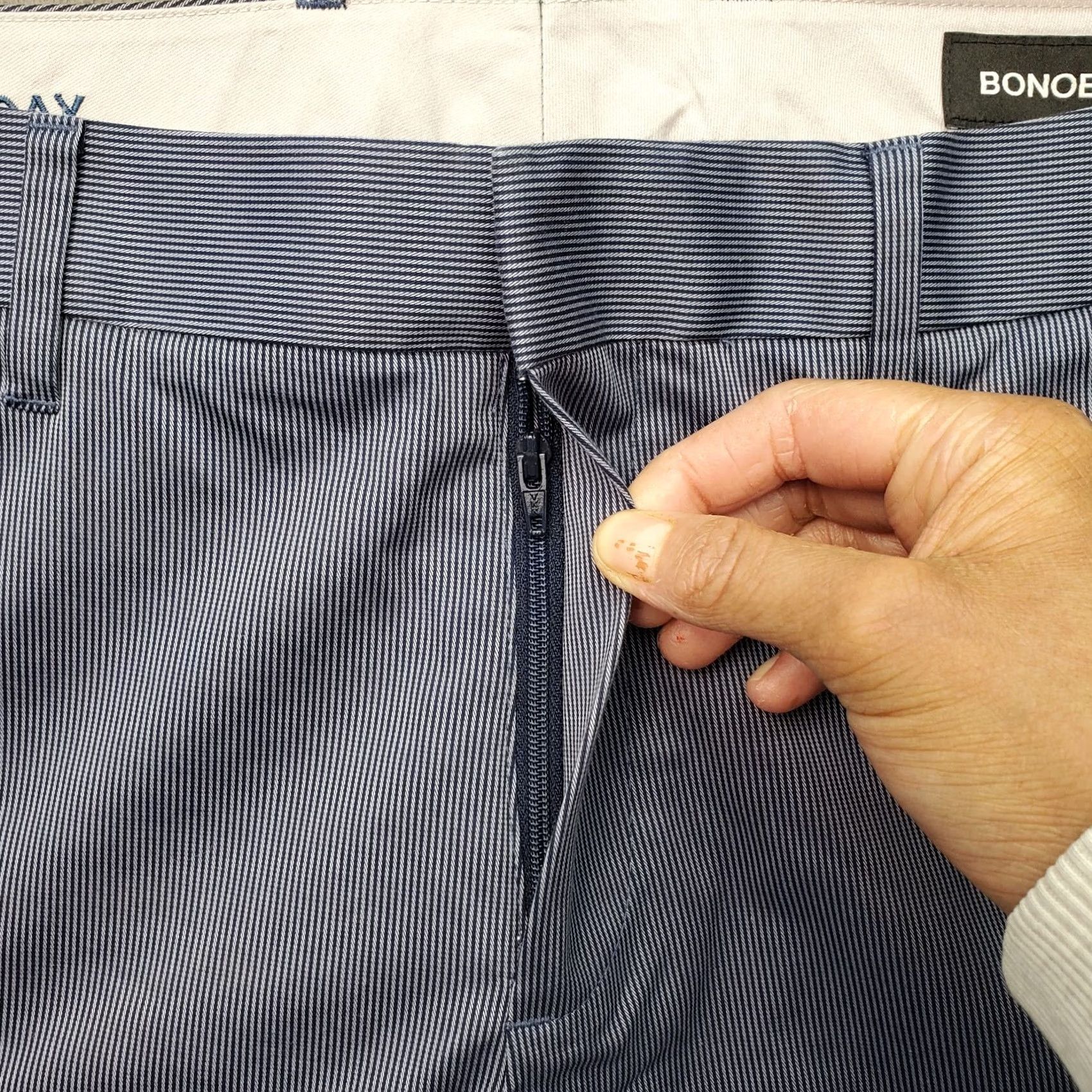Bonobos Bonobos Dress Pants Mens 30 Multi Pinstripe Slim Friday Slash Pocket Stretchy Dress Pants Mens Size 30 Slim Pinstripe Multicolor Mens Pants Size US 30 / EU 46 - 6 Thumbnail