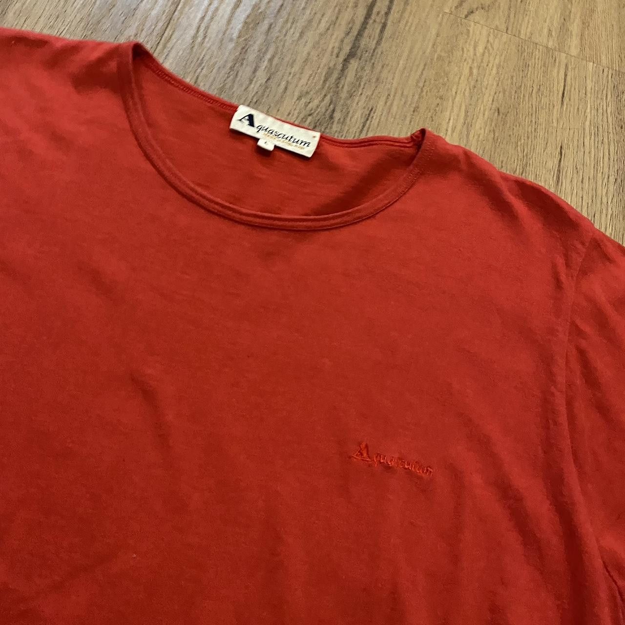 Aquascutum Aquascutum Red vintage cotton t-shirt with Size US L / EU 52-54 / 3 - 2 Thumbnail