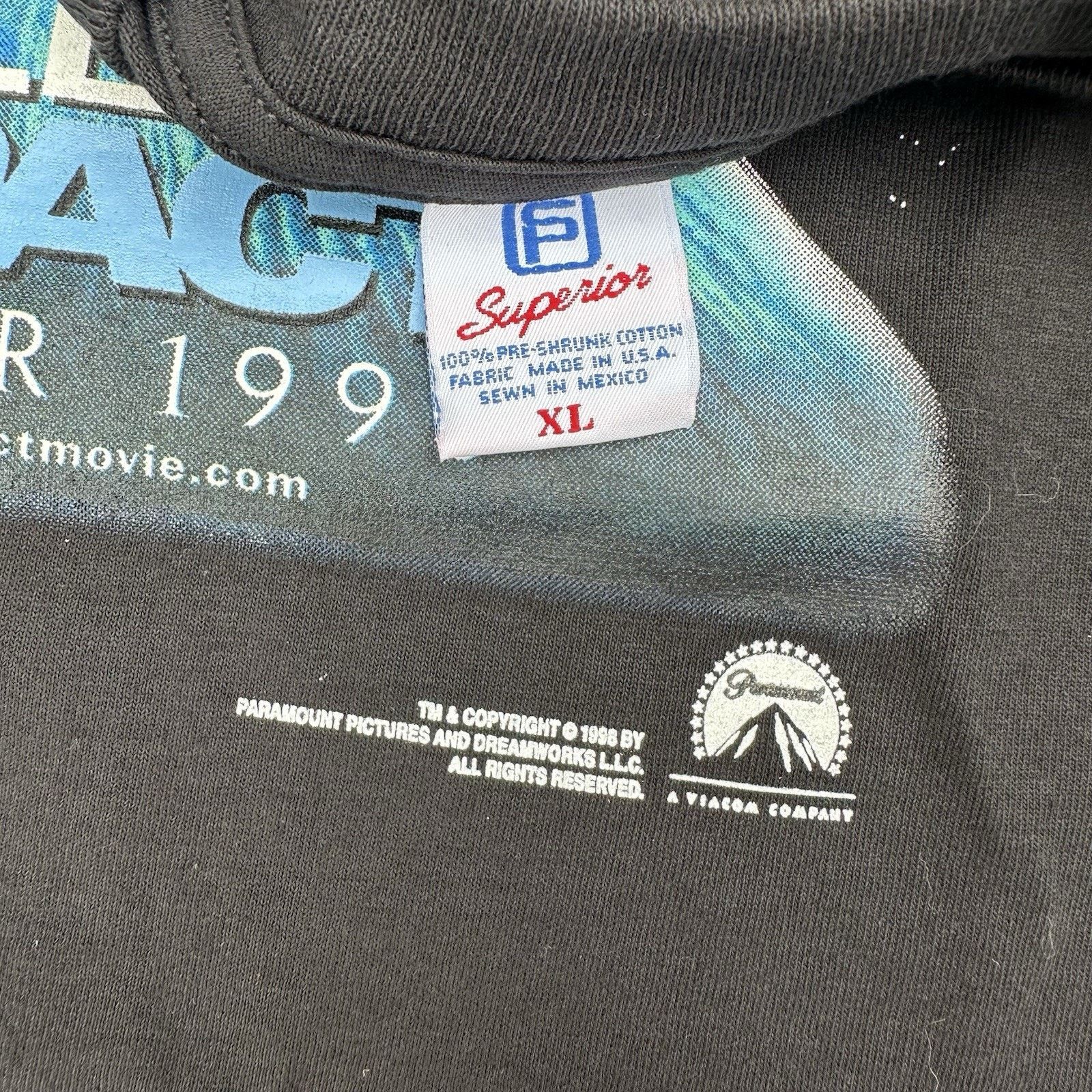 Vintage Vintage 1998 Deep Impact Movie Promo T-Shirt Sci-Fi Action Size US XL / EU 56 / 4 - 4 Thumbnail