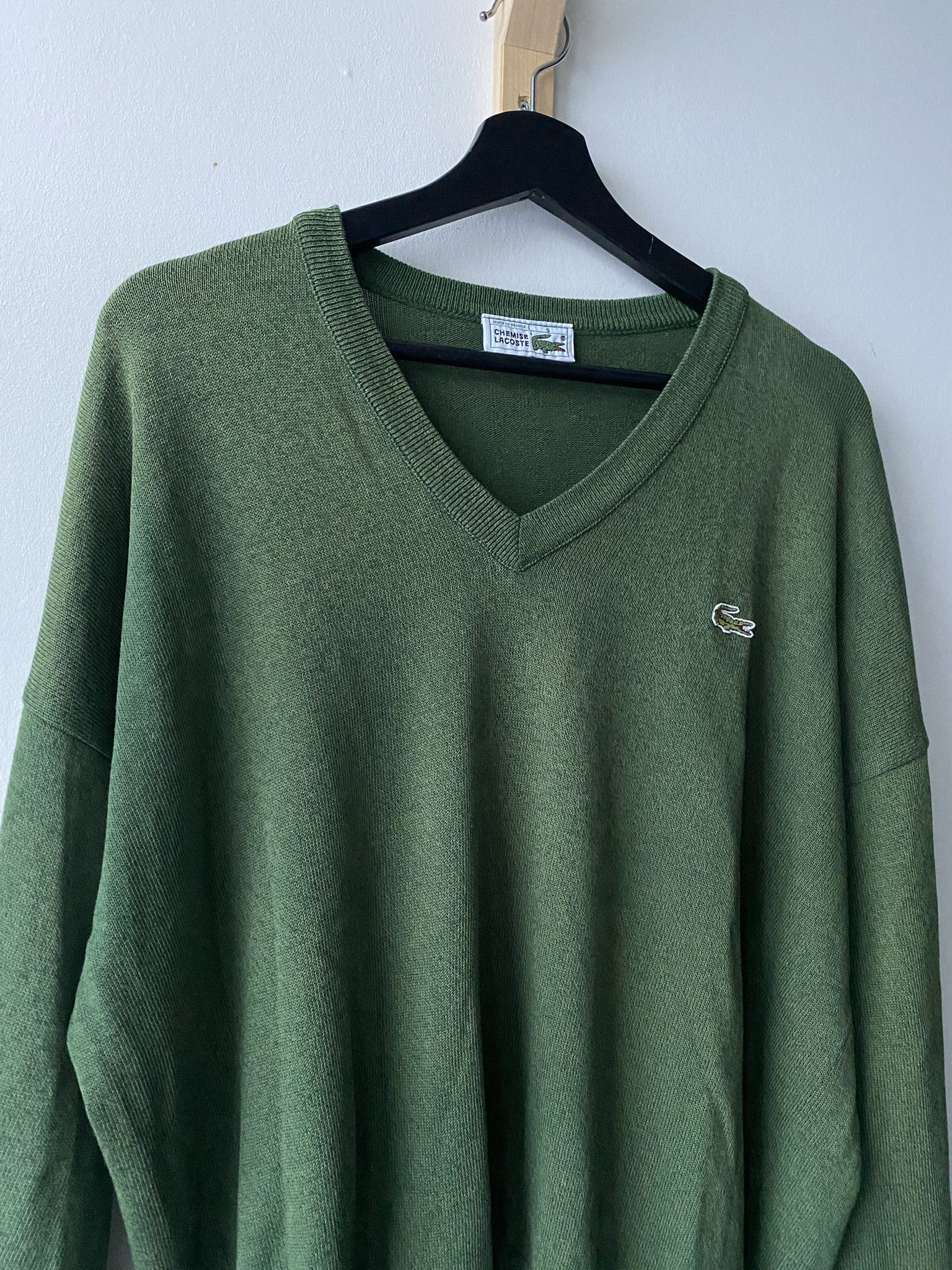 Lacoste Made in France - Sunfade V-Neck Size US L / EU 52-54 / 3 - 3 Thumbnail