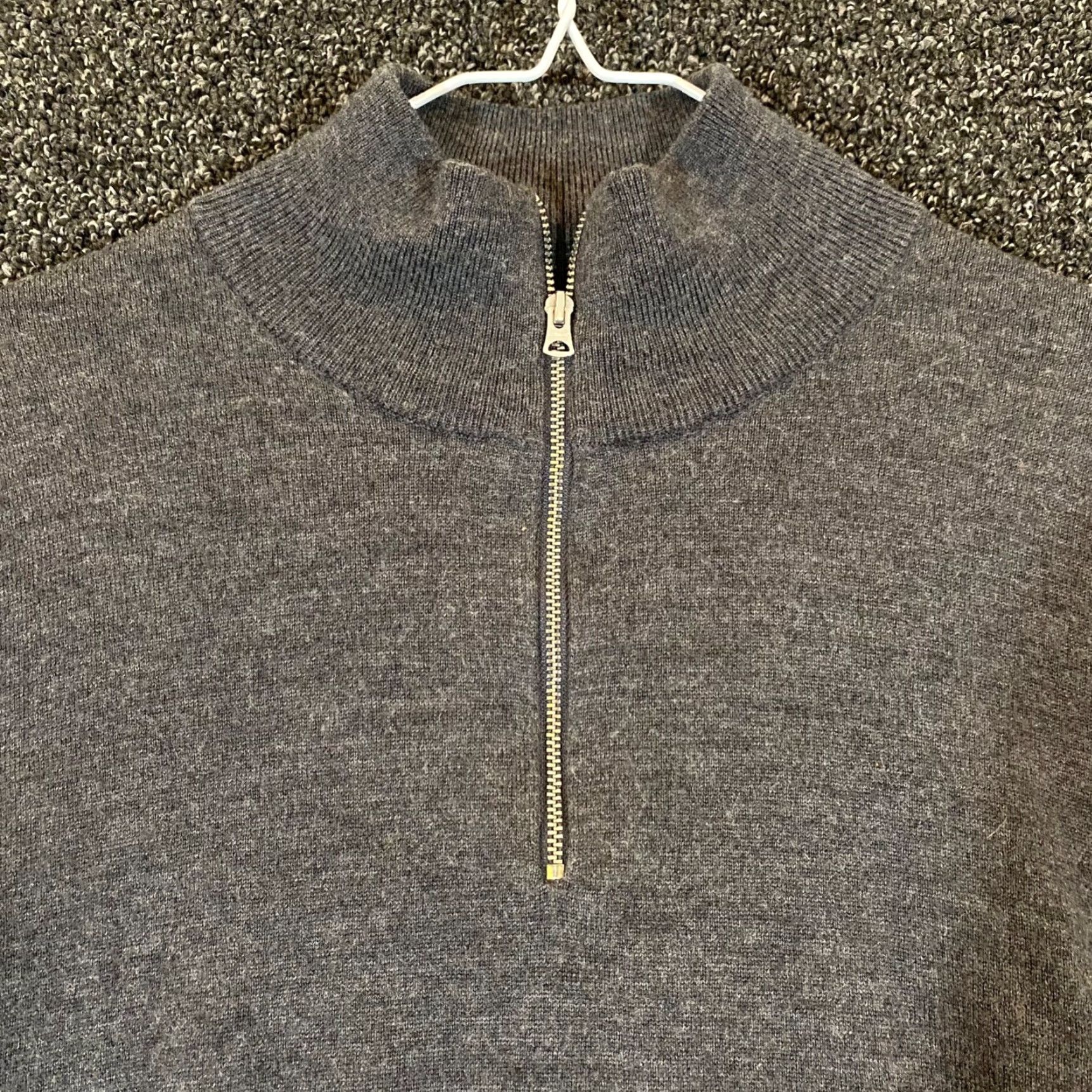 J.Crew VINTAGE J.CREW Sweater Men Large 100% Merino Wool Pullover 1/4 Zip Long Sleeve Casual Winter Size US L / EU 52-54 / 3 - 3 Thumbnail