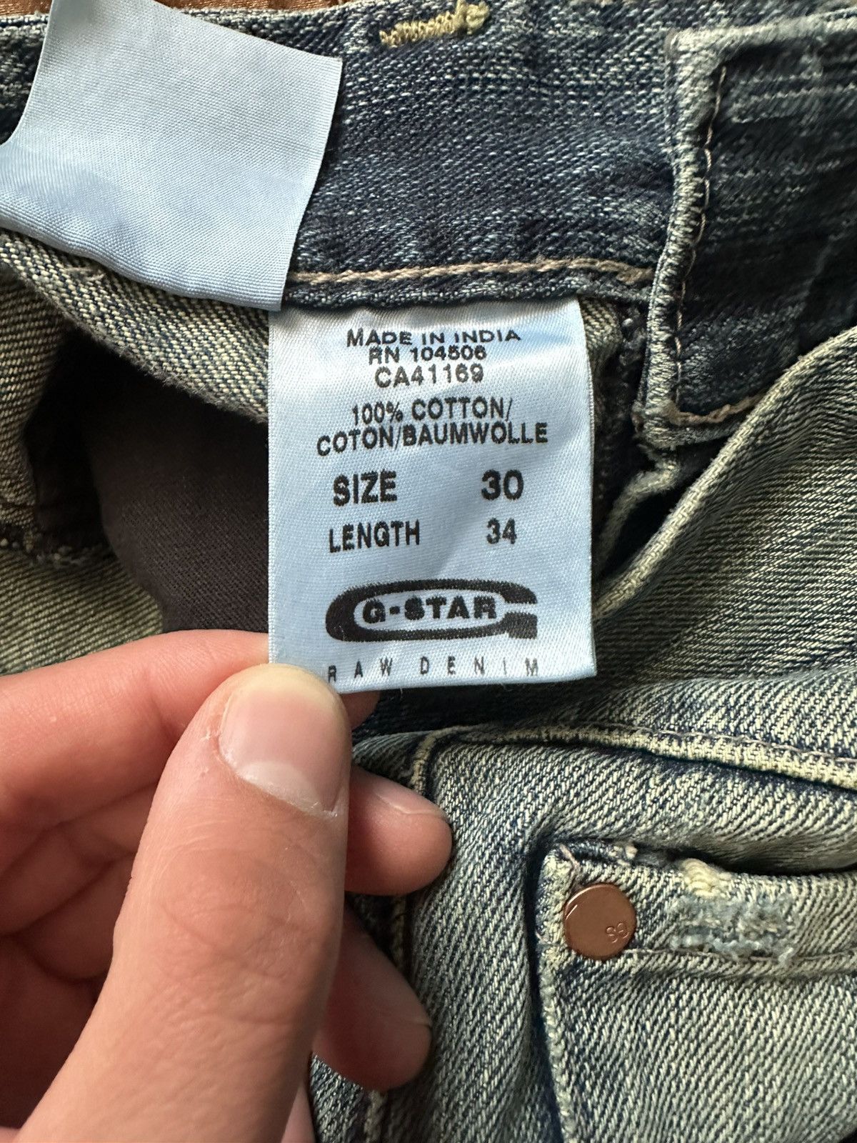 G-Star G-Star Raw Jeans – Vintage Distressed Look Size US 30 / EU 46 - 4 Thumbnail
