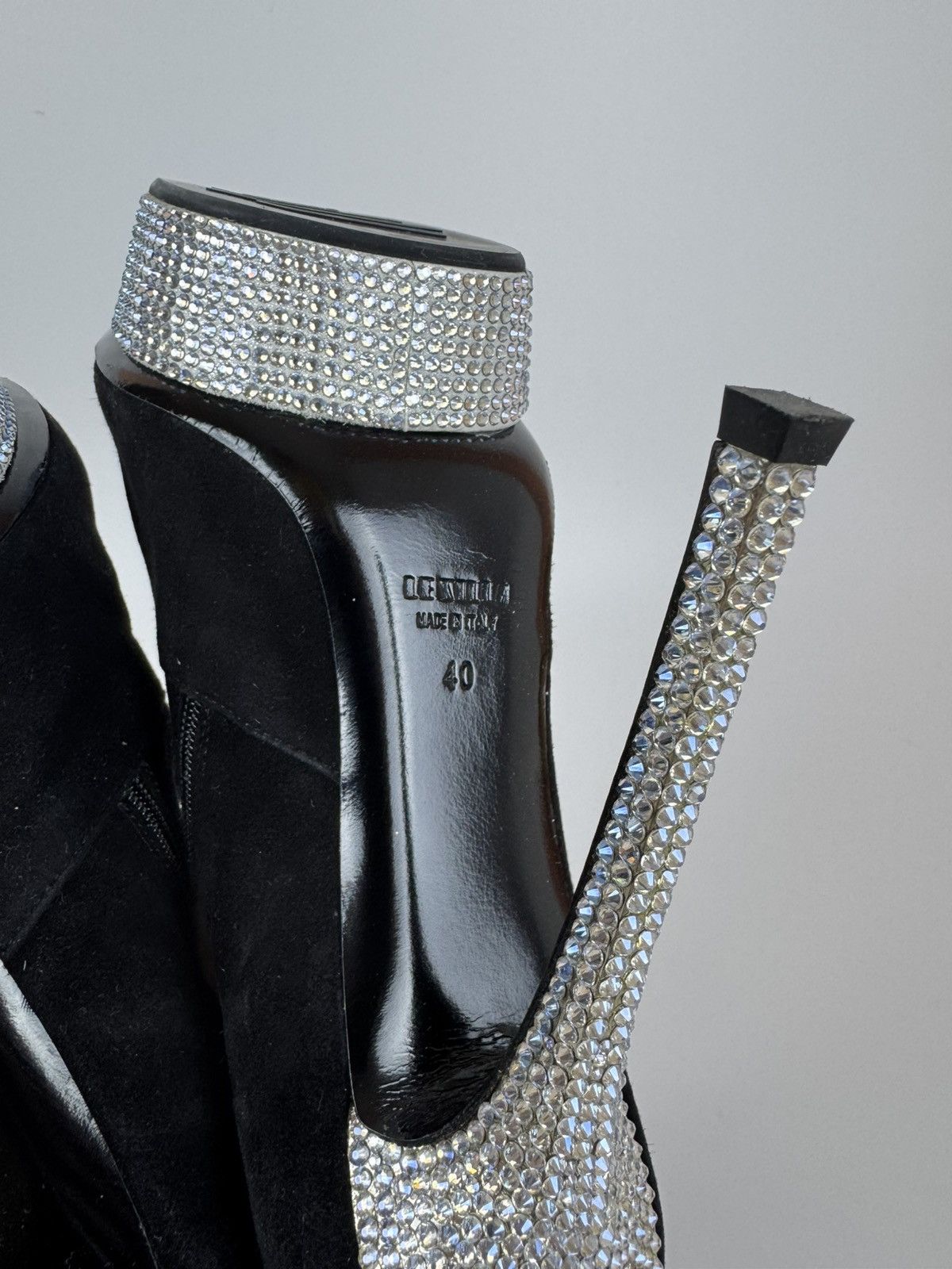 Le Silla LE SILLA HIGH HEEL BLACK SUEDE OVER THE KNEE Crystal BOOTs Size US 10 / IT 40 - 7 Thumbnail