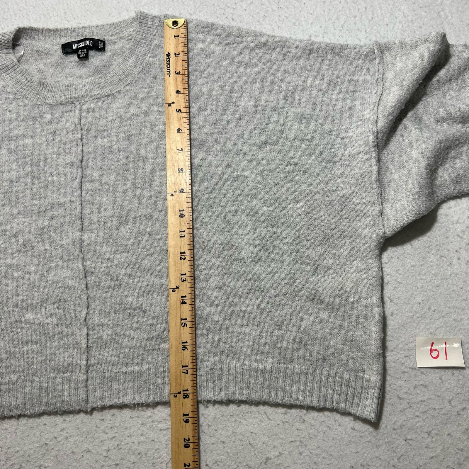 Asos Missguided Women's 6/8 Cropped Crewneck Sweater Crop Top Size M / US 6-8 / IT 42-44 - 8 Thumbnail